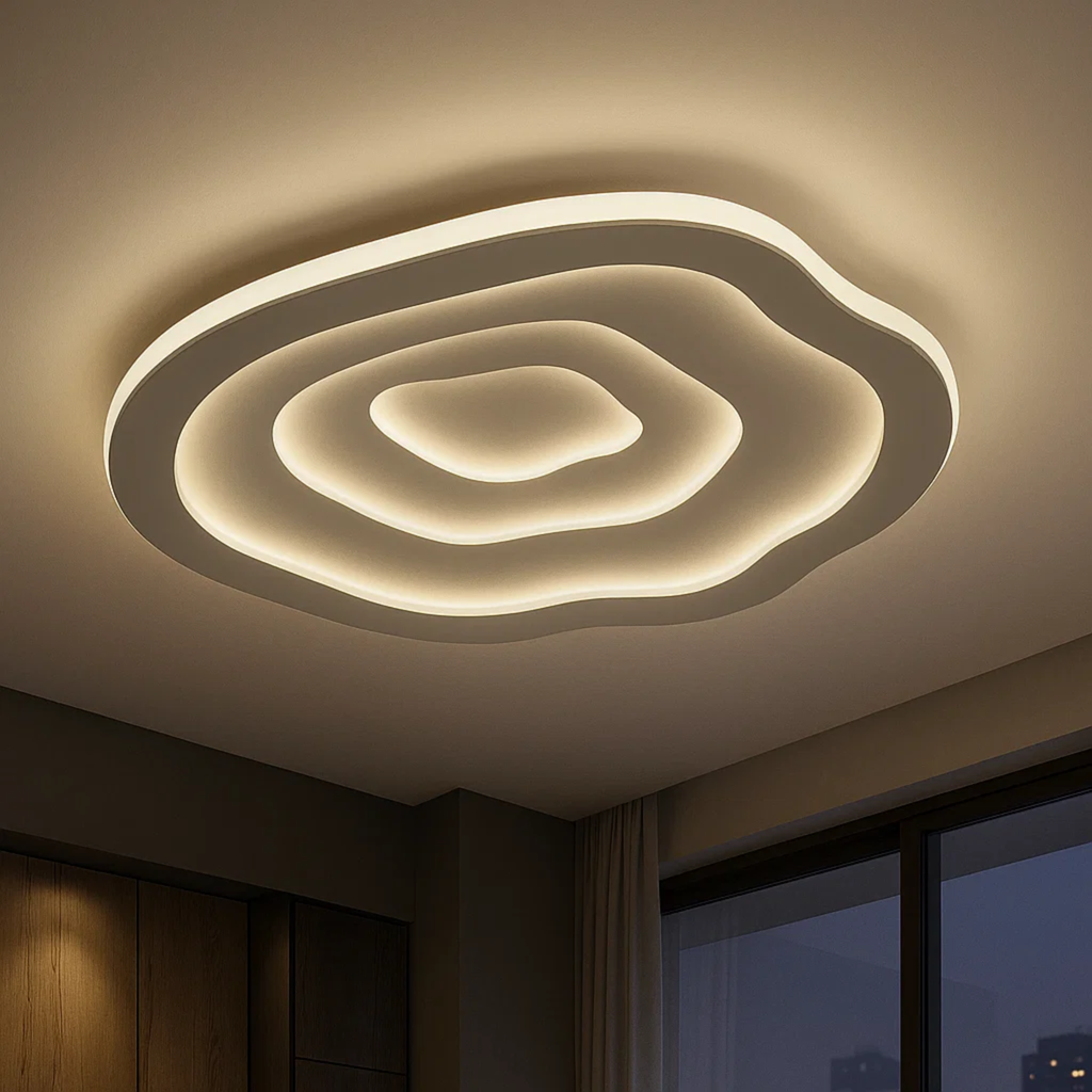 Acryl LED-opbouw plafondlamp met golfpatroon