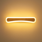 Minimalistische LED wandlamp van hout met acrylkap