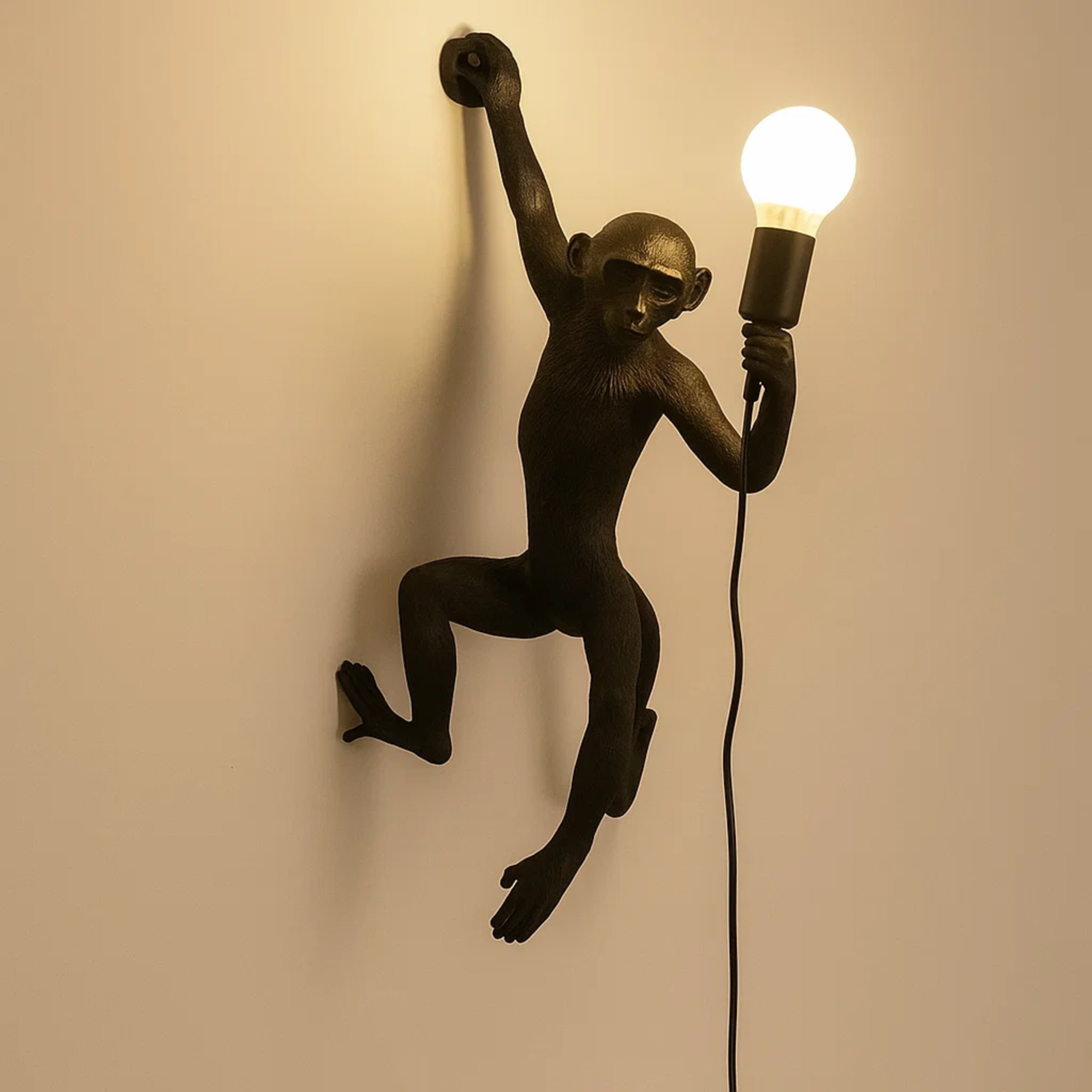 Wandlamp met aapmotief