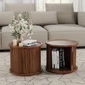 Sigrid Fluted Walnut Nightstand