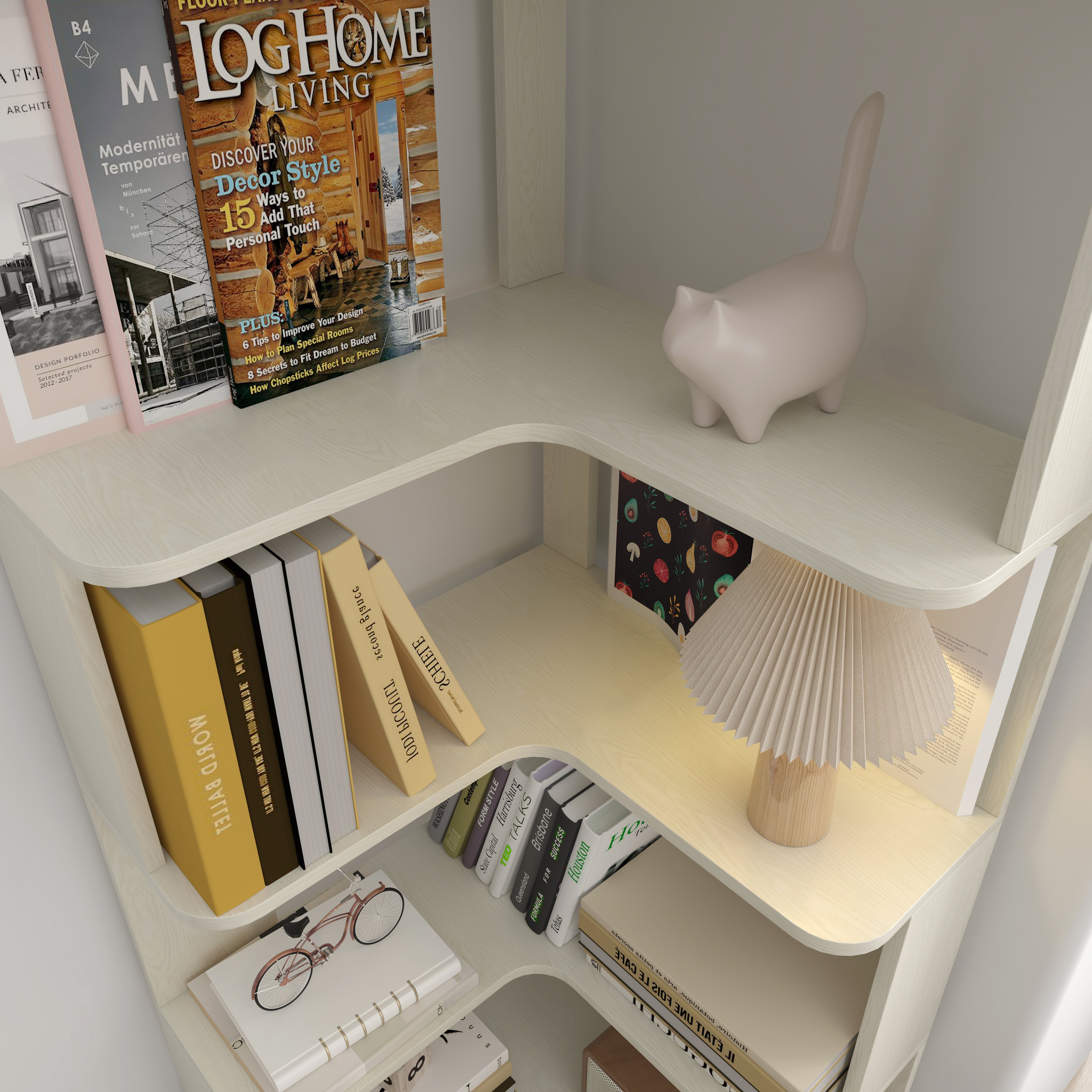 Oydis Corner Bookshelf