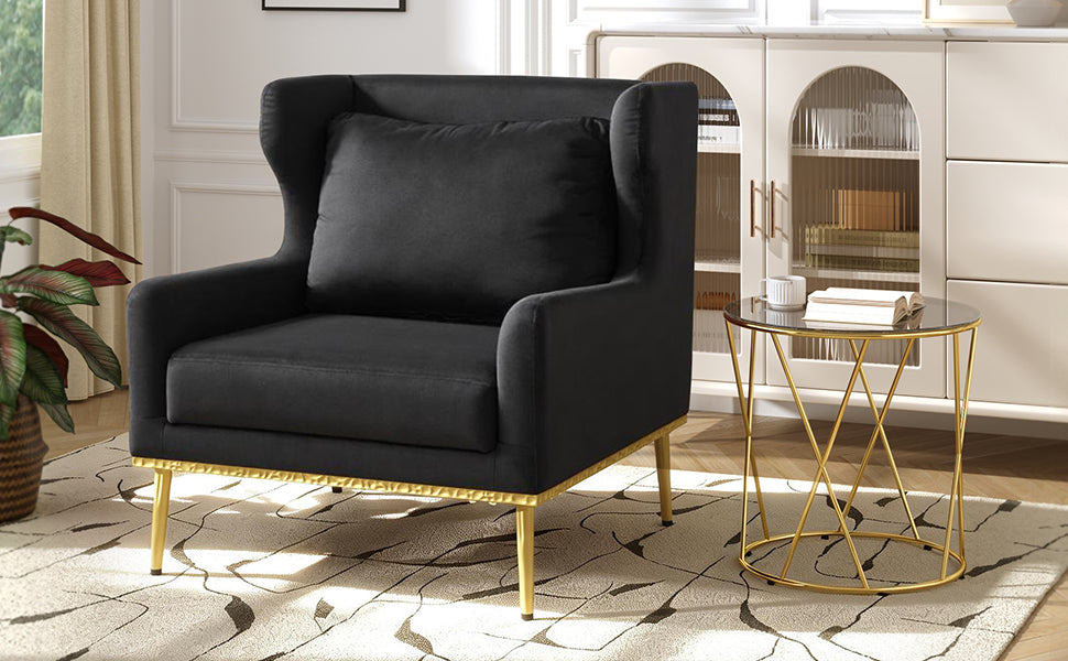 Rasmus Velvet Accent Chair