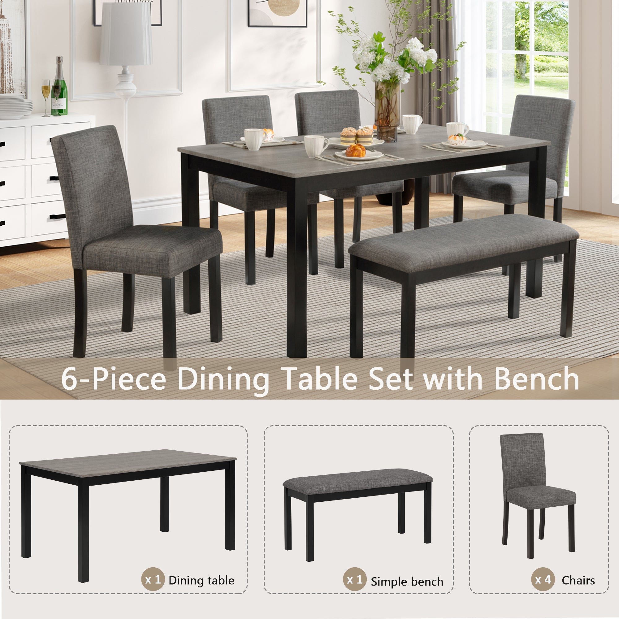 Frode 6-Piece Dining Set