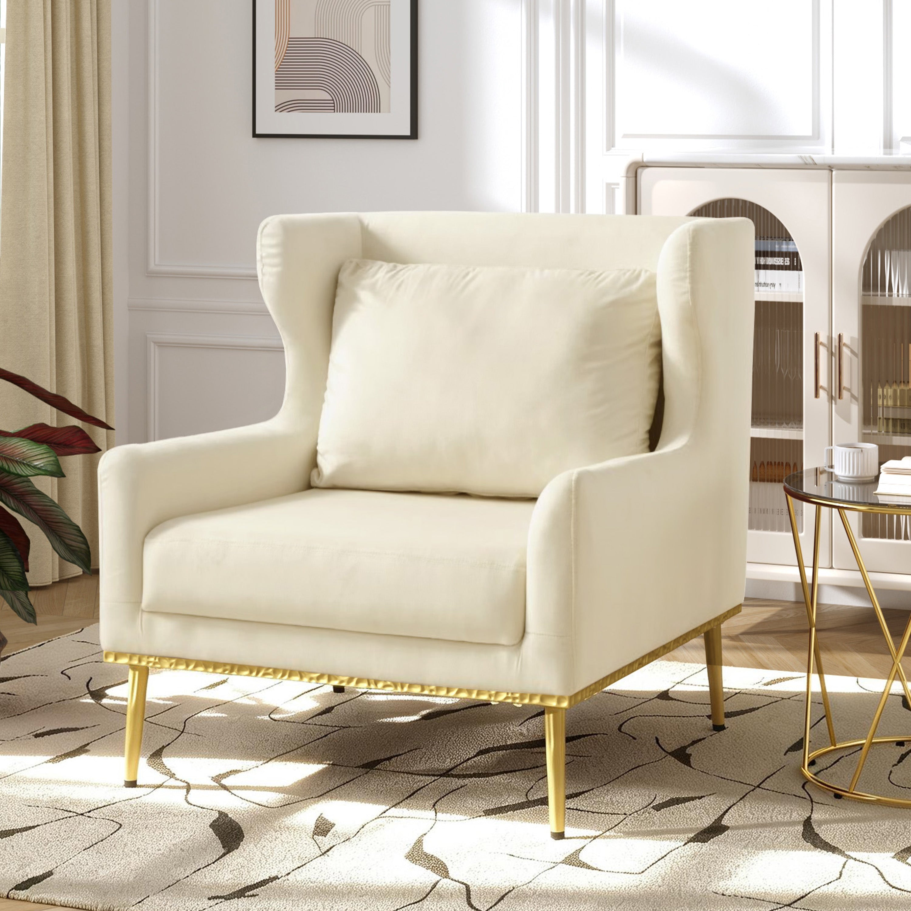 Rasmus Velvet Accent Chair