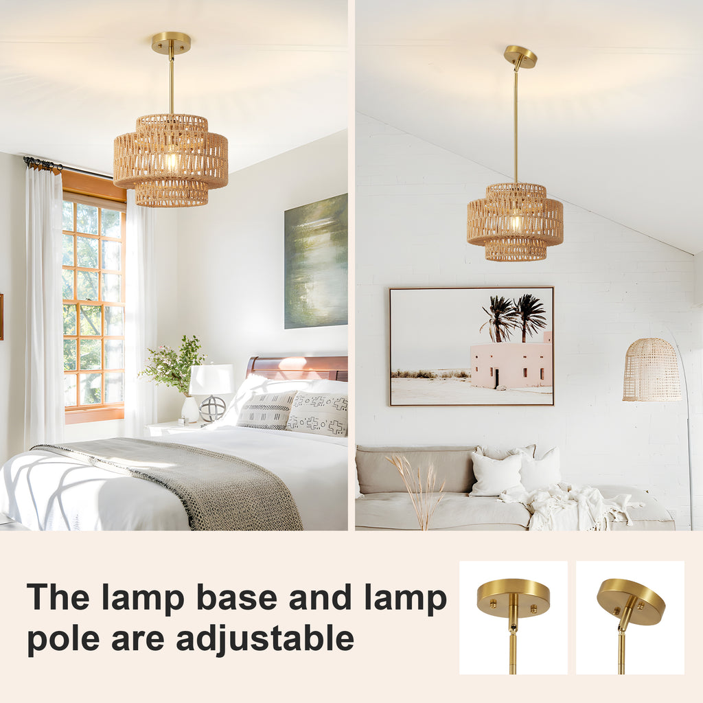 Eyja Rattan Chandelier