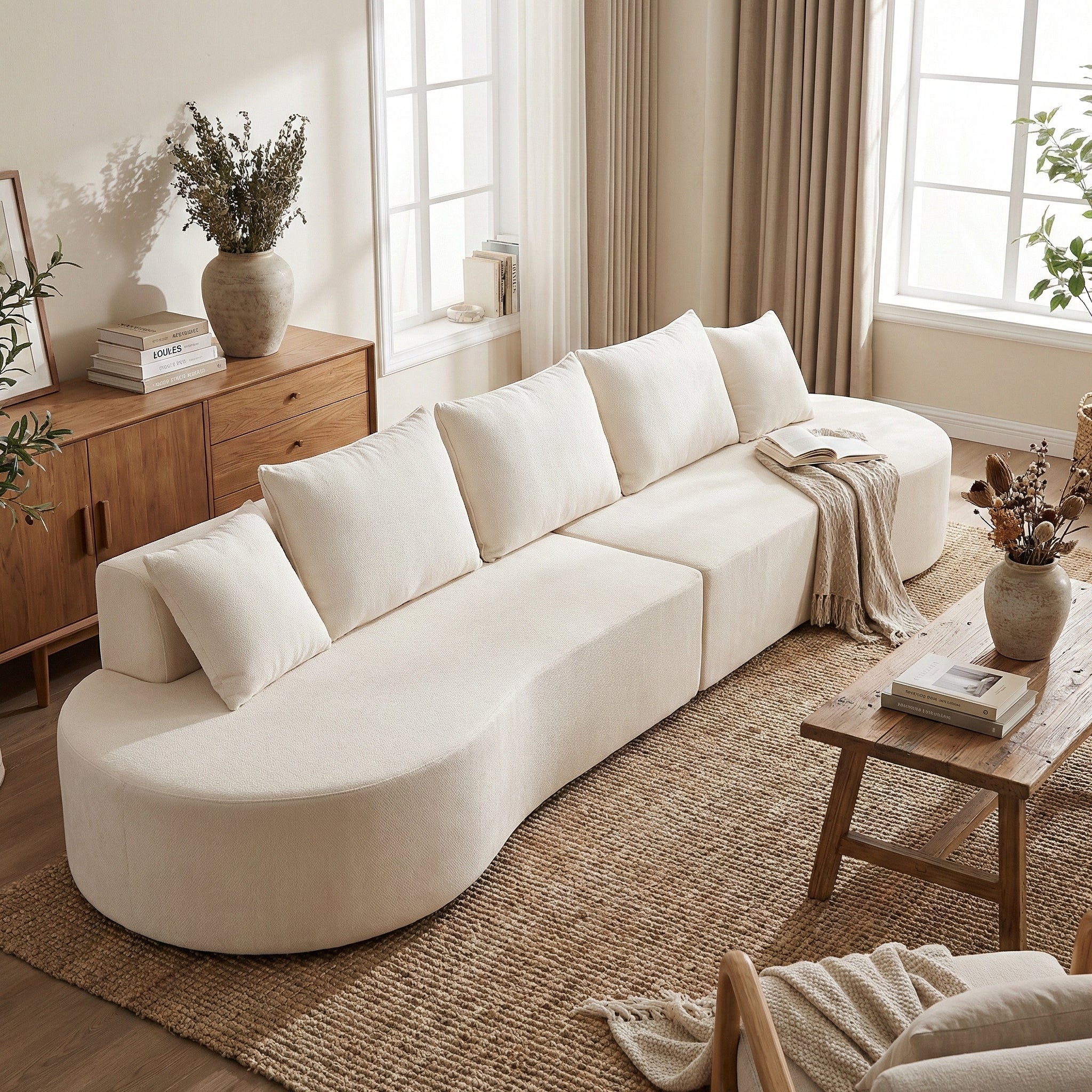 Ditte 2-Piece Curved Sectional Sofa