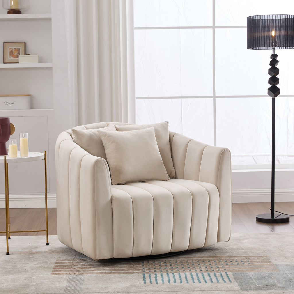 Brynn Barrel Velvet Accent Chair