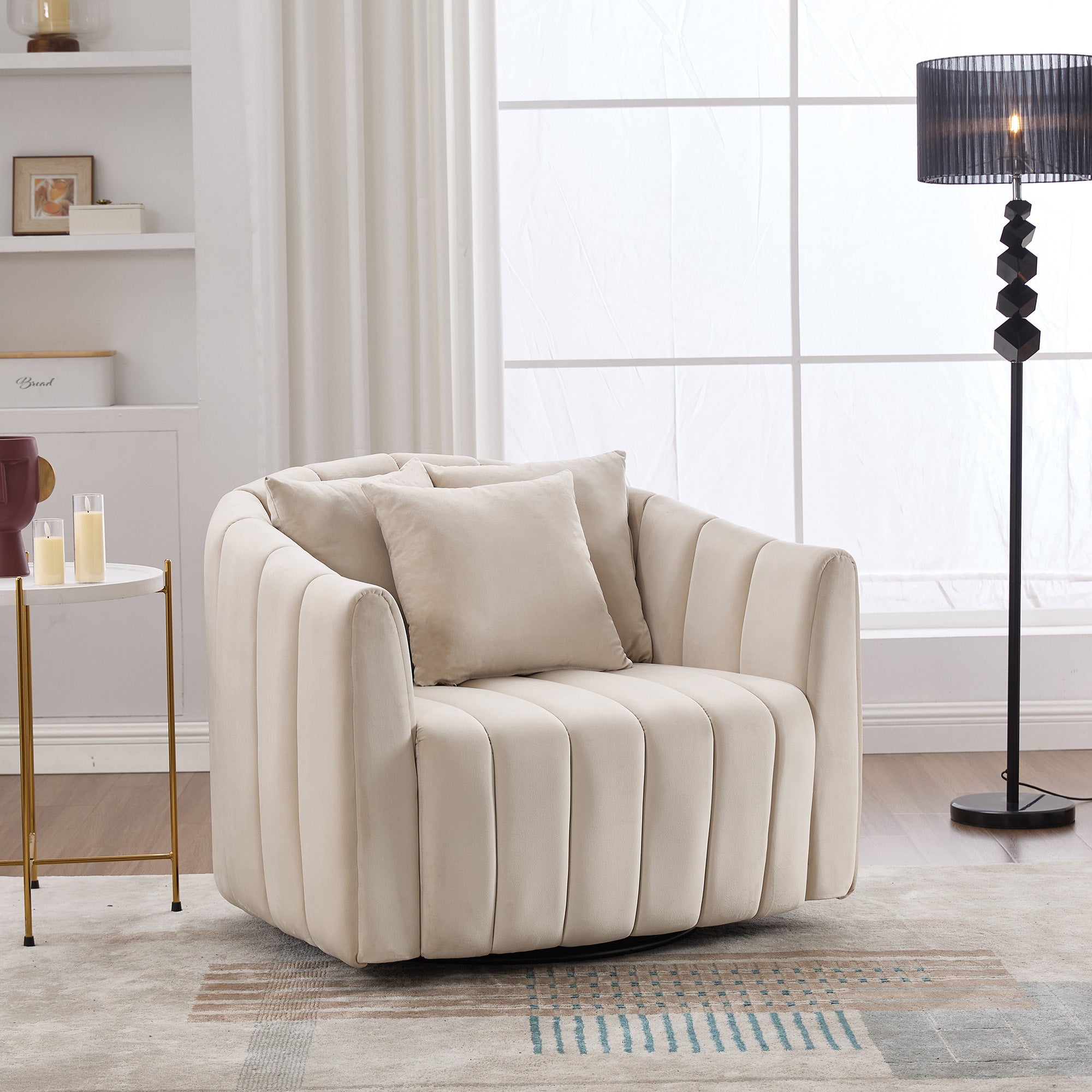 Brynn Barrel Velvet Accent Chair