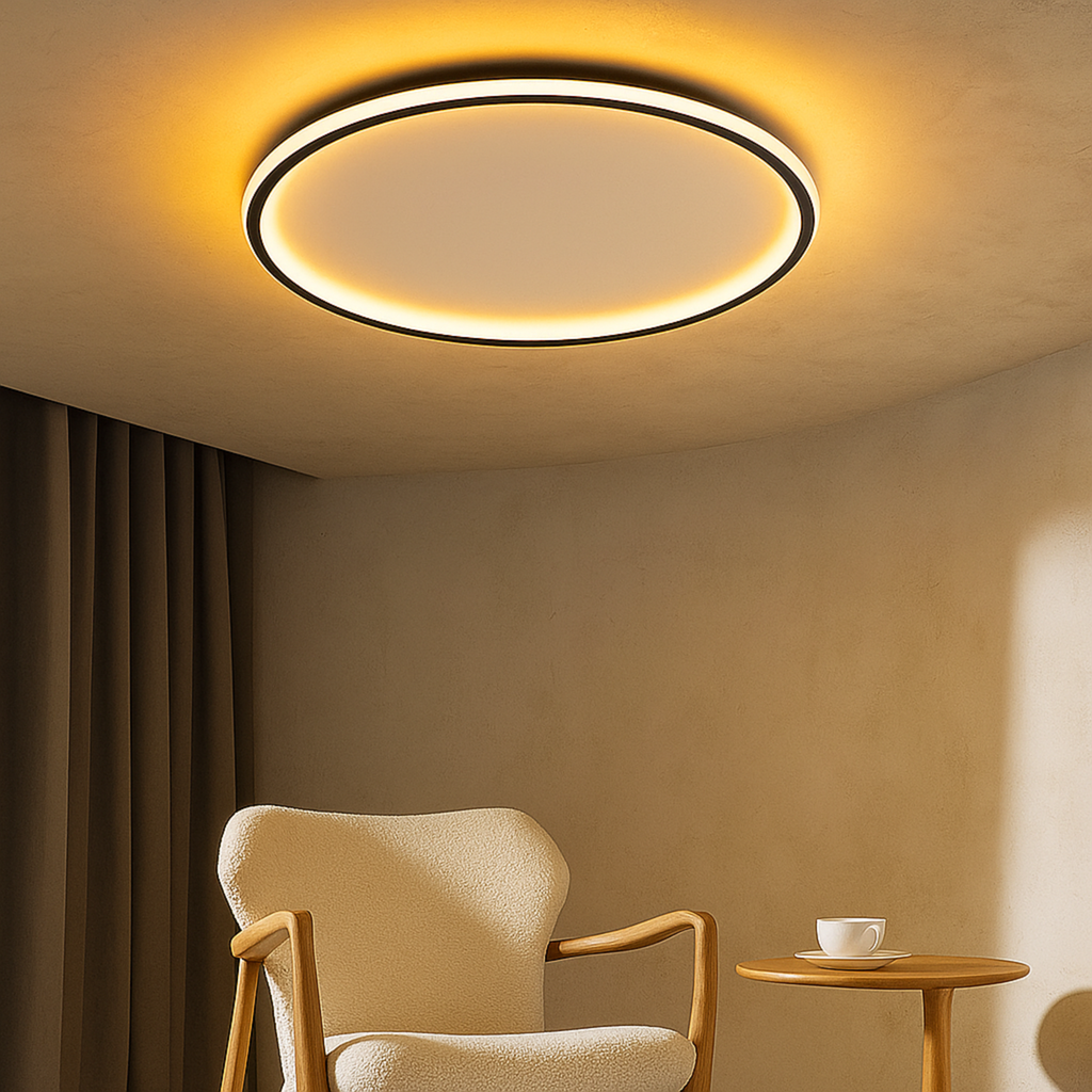 Ronde led-plafondlamp met afstandsbediening