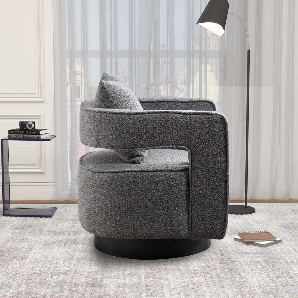 Bodil Boucle Swivel Chair
