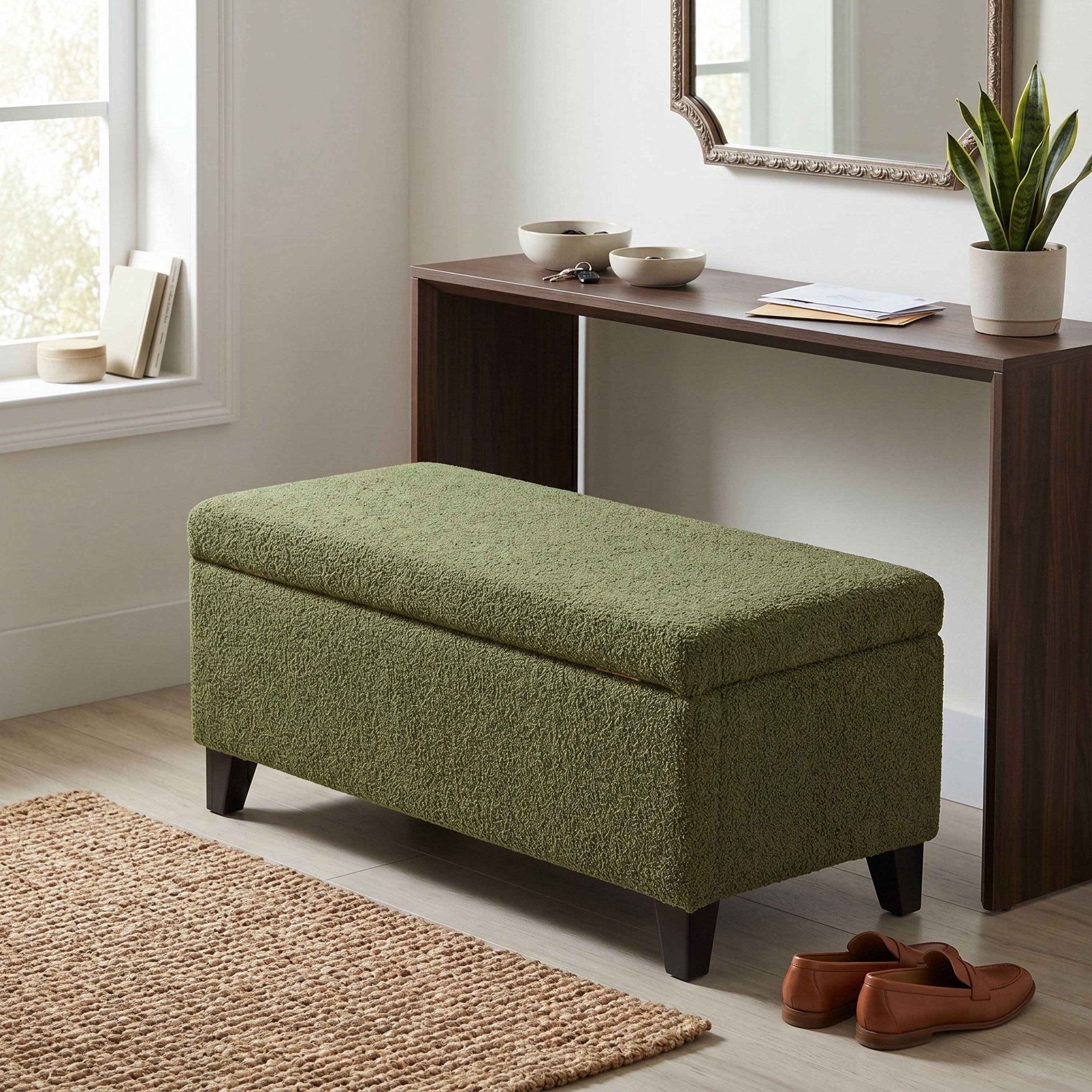 Dyveke Storage Boucle Storage Bench