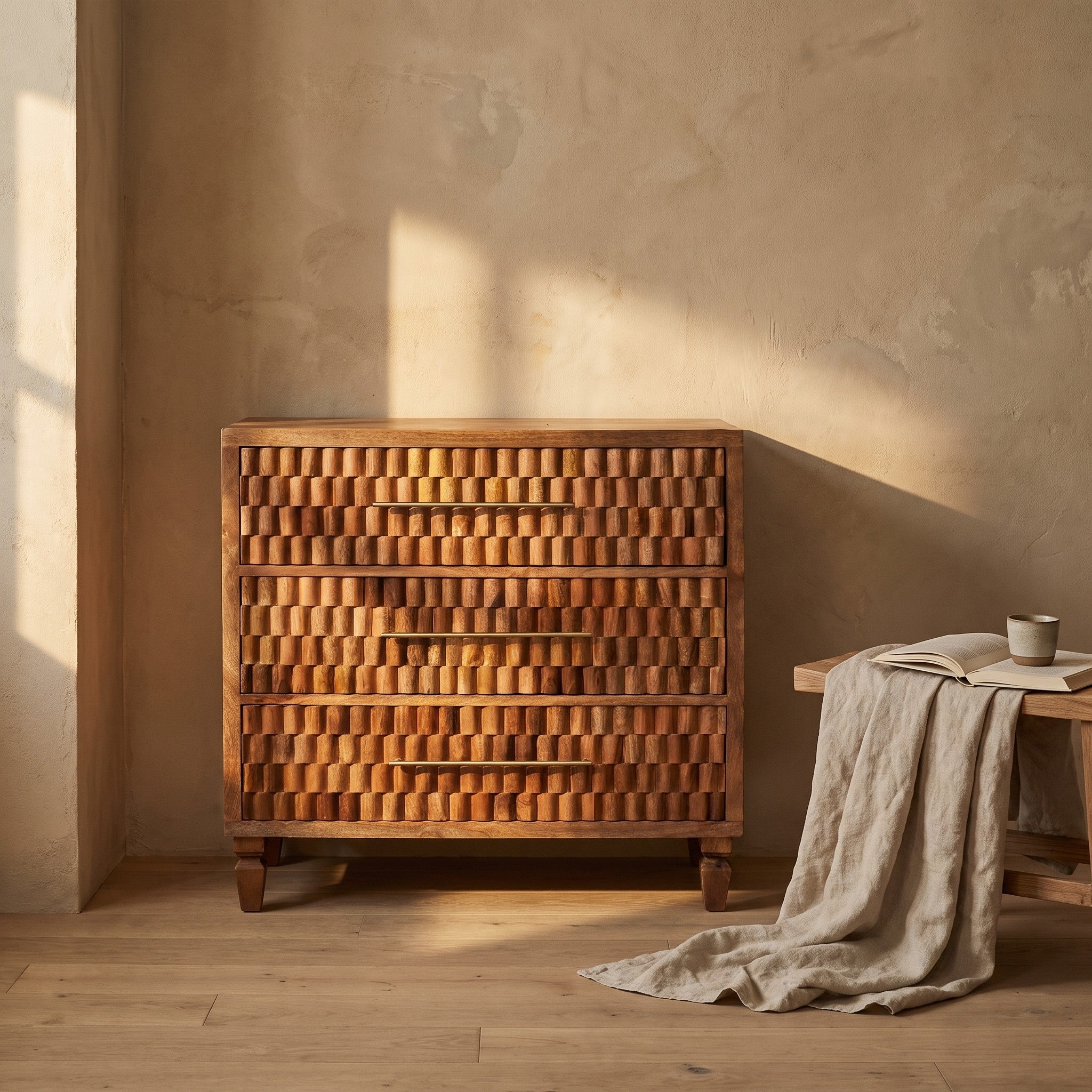 Njala Carved Chest of Drawers