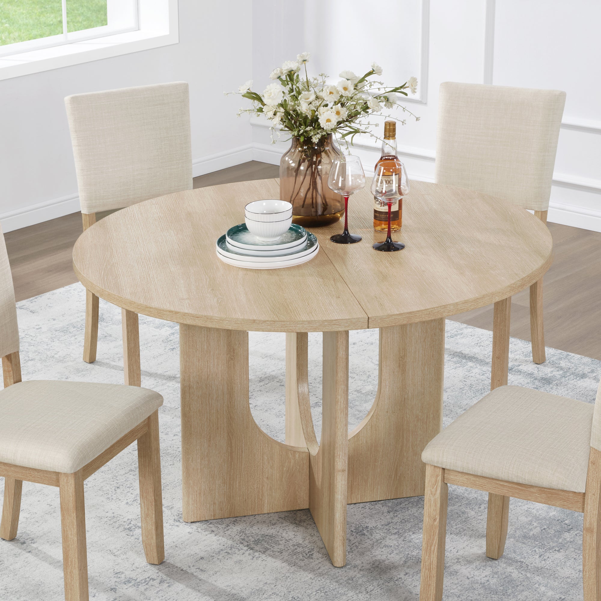 Cato Round Oak Dining Table