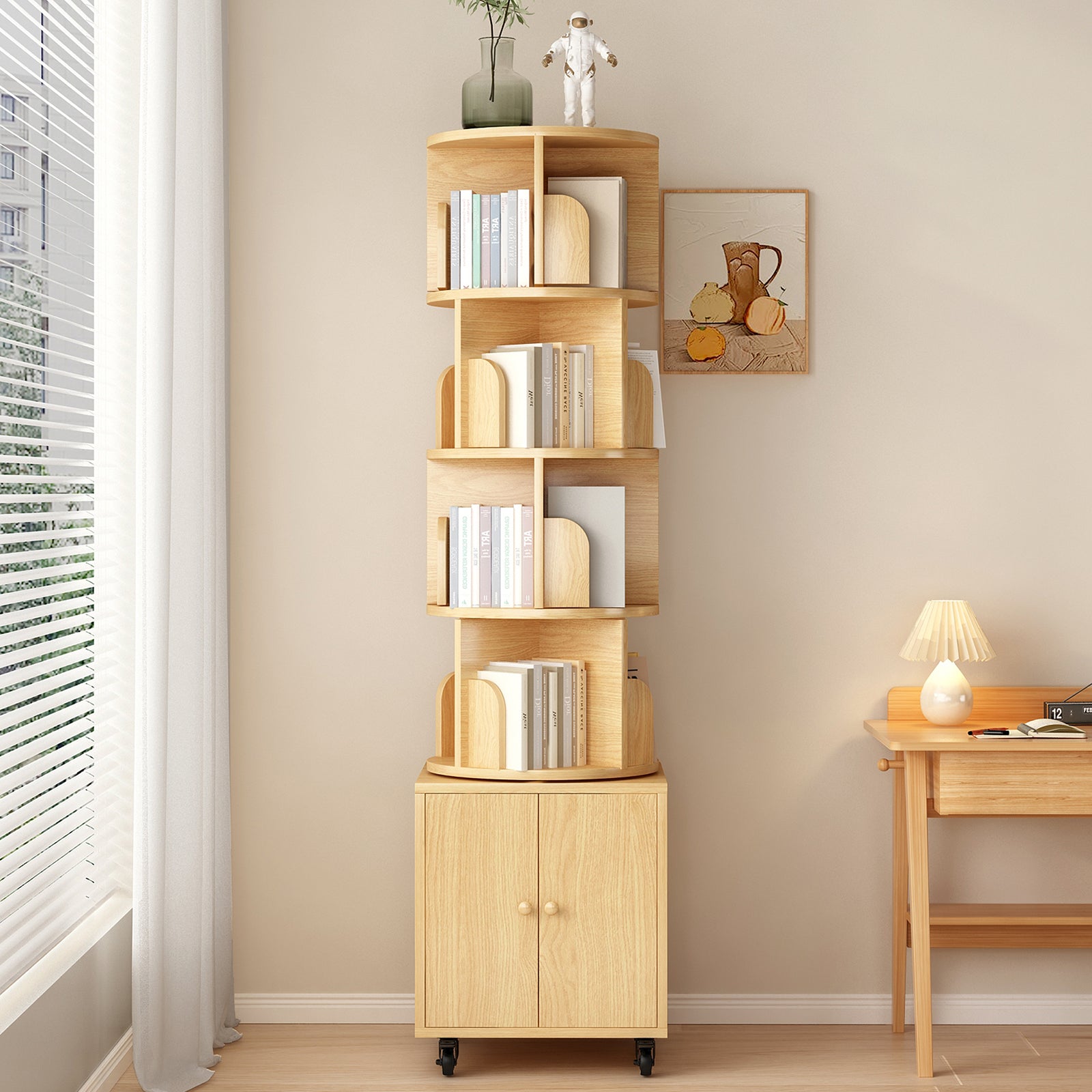 Polly Storage Walnut Bookshelf