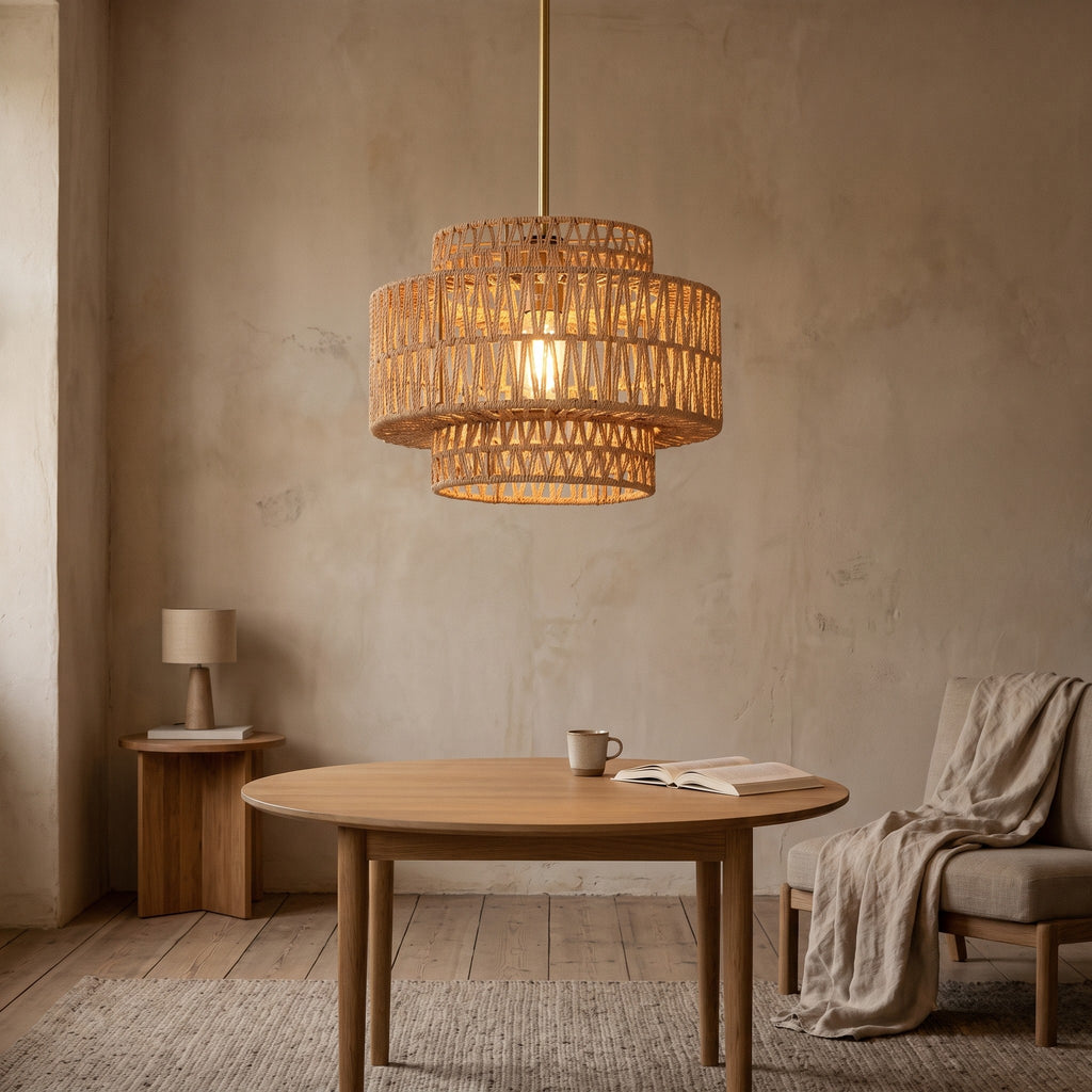 Eyja Rattan Chandelier