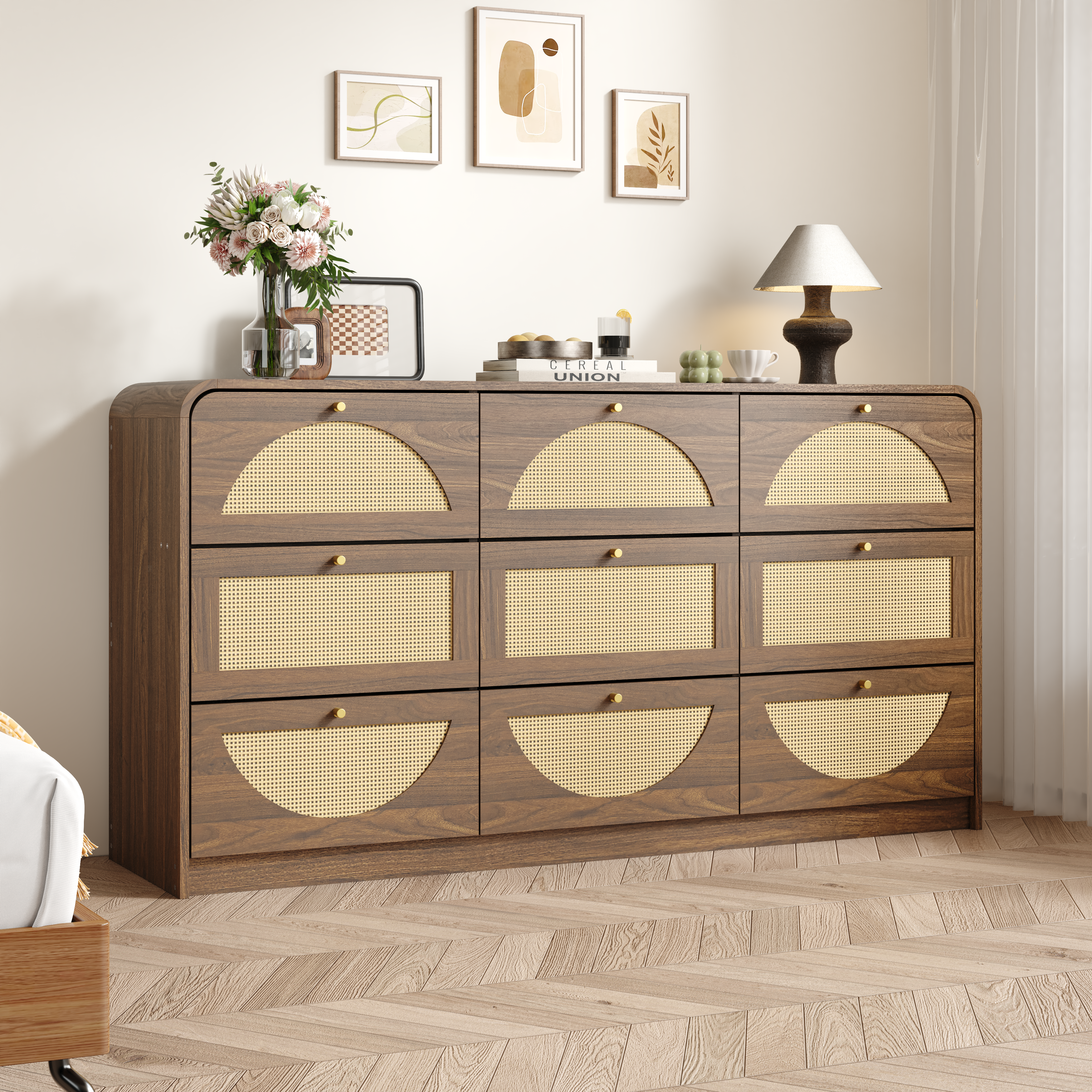 Hilde Storage Walnut Sideboard