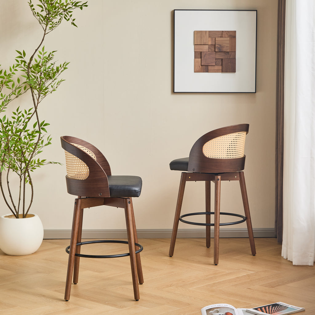 Dagny Walnut Bar Stool (Set of 2)