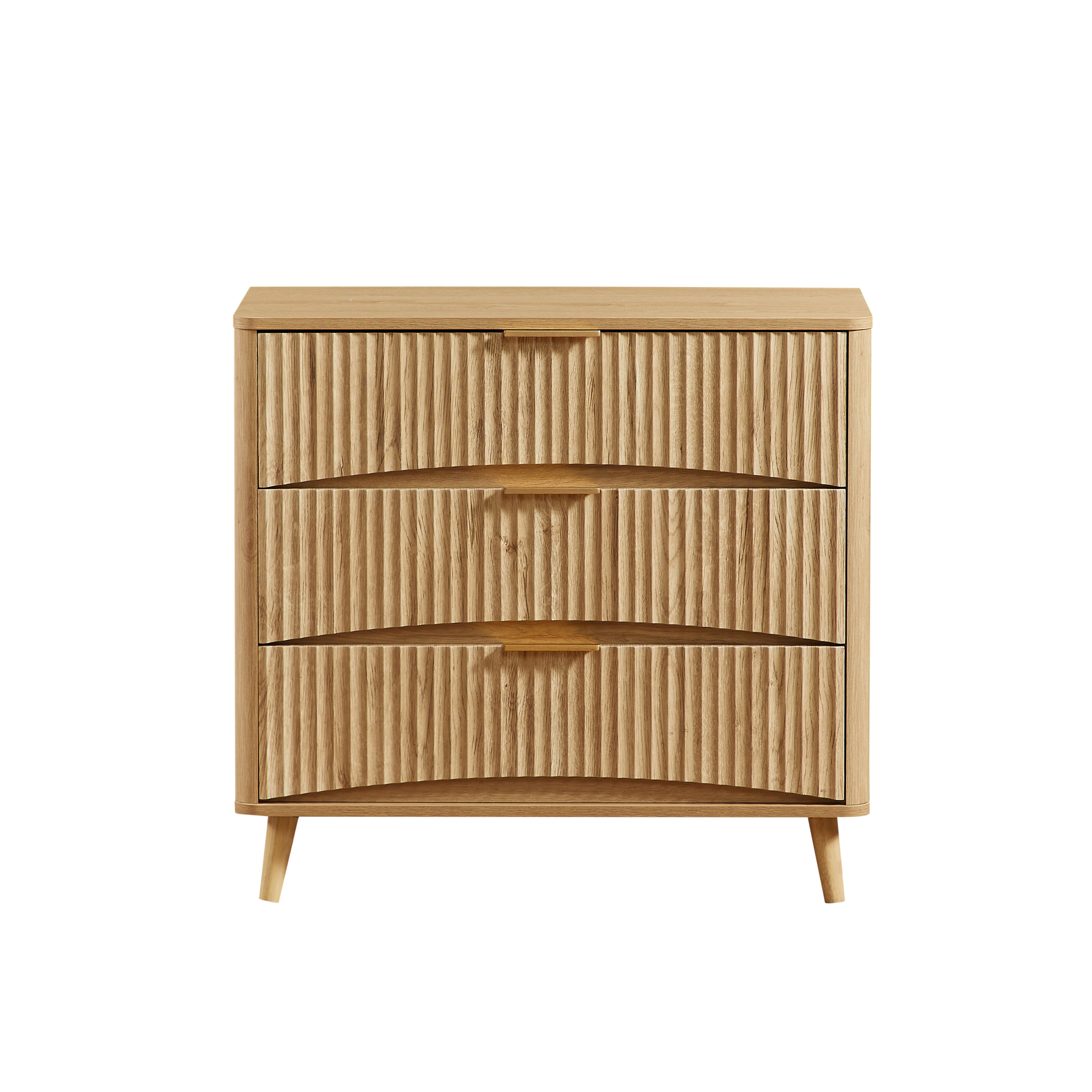 Sigrid Fluted Oak Cabinet
