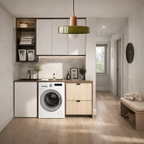 Bauhaus plafondlampen met glas en kleuraccenten