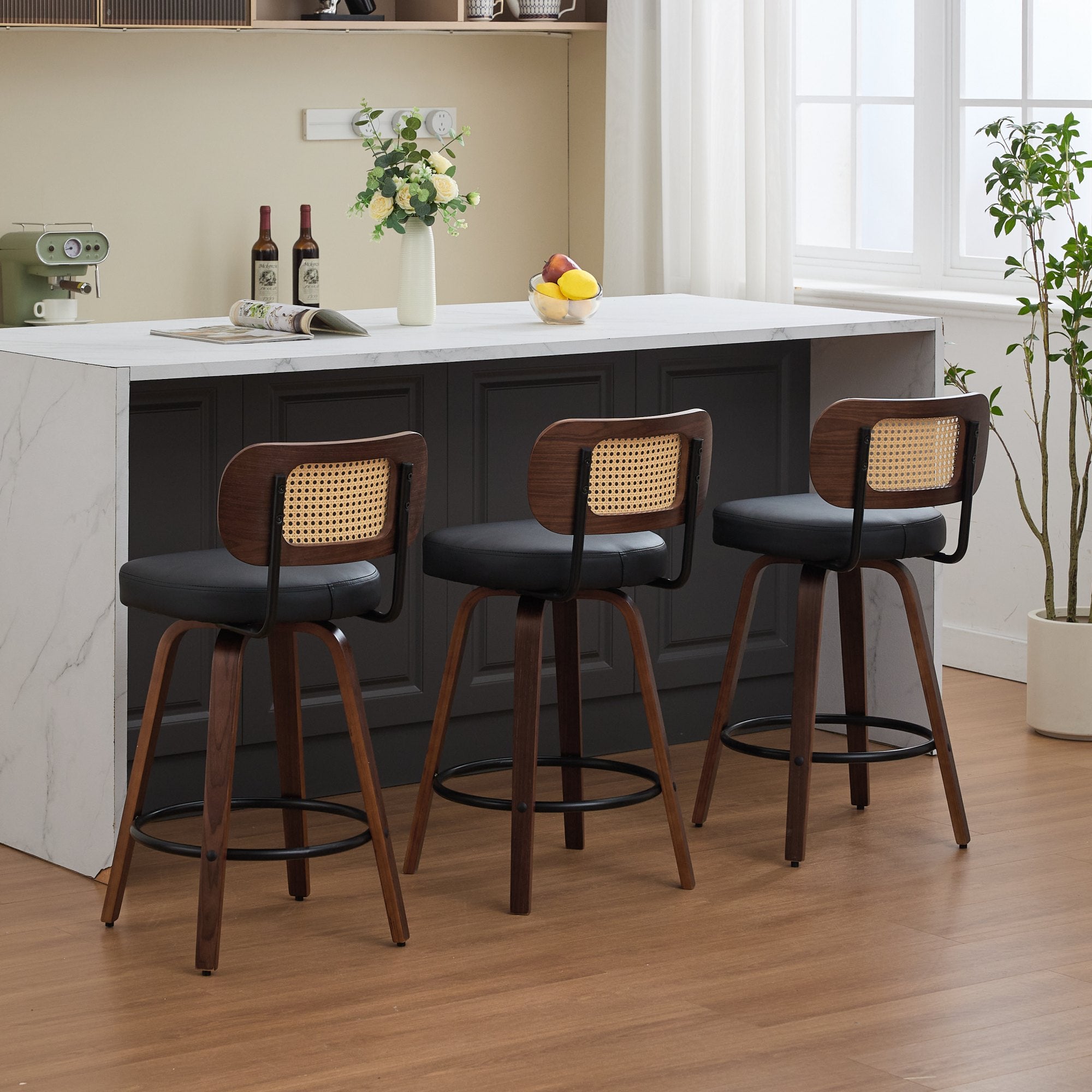 Paal Walnut Counter Stool (Set of 2)