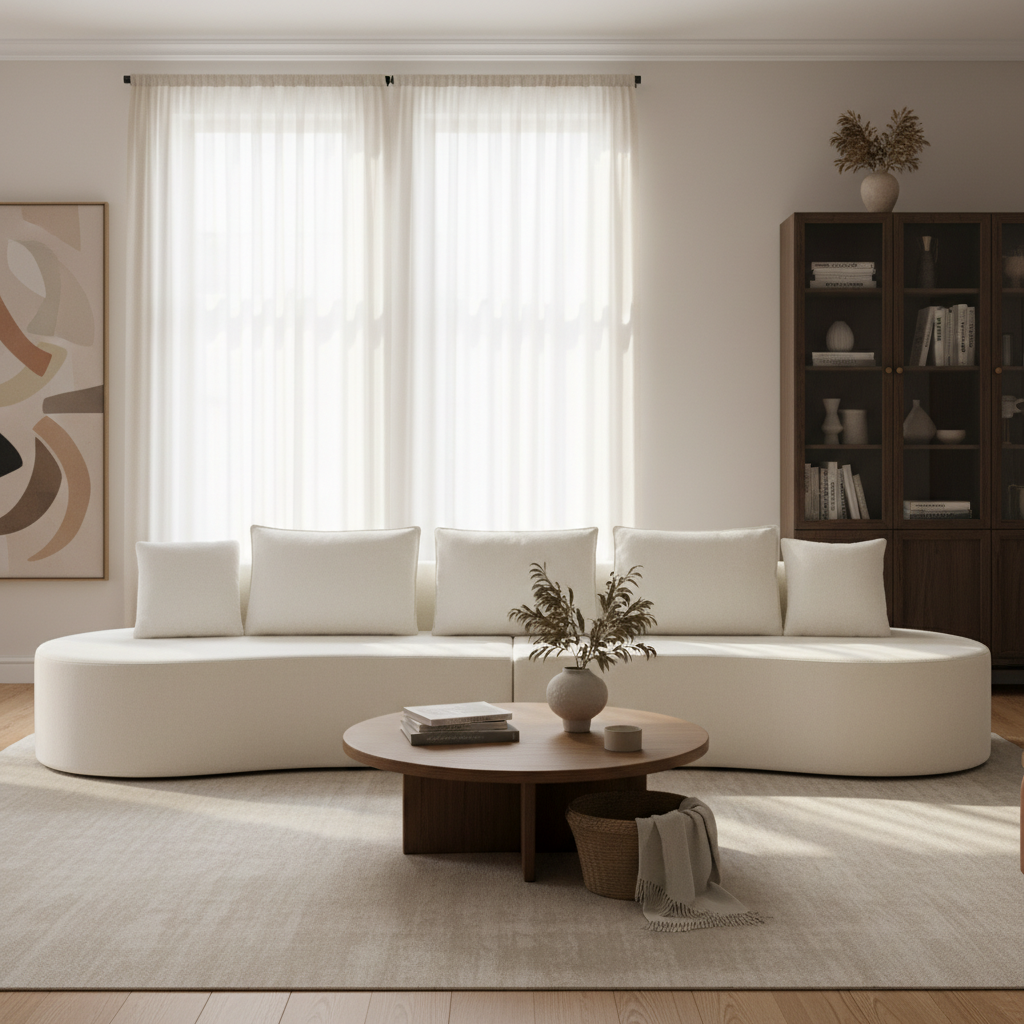 Embla 2-Piece Curved Sectional Sofa