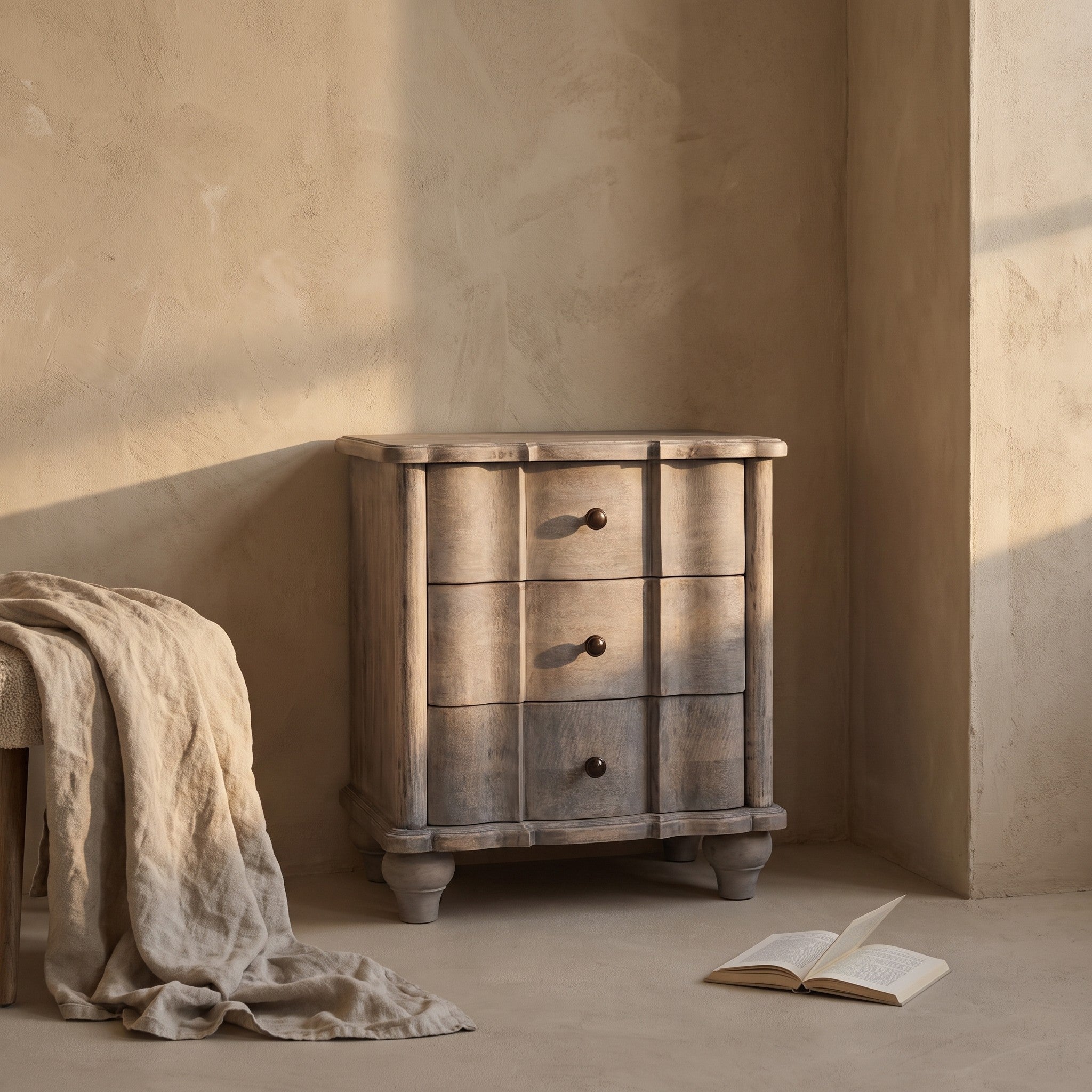 Sassa Solid Wood Nightstand