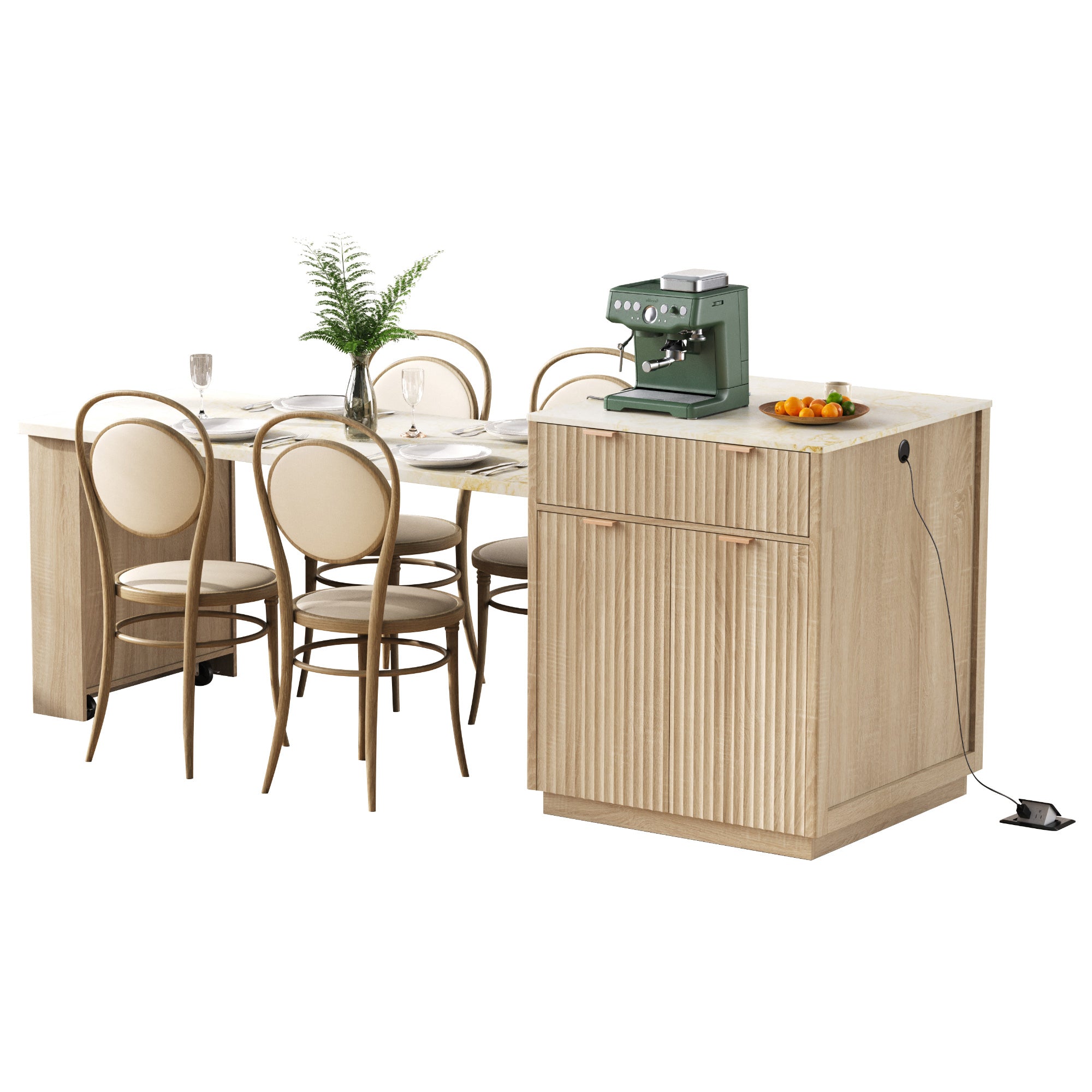 Otto Fluted Kitchen Island