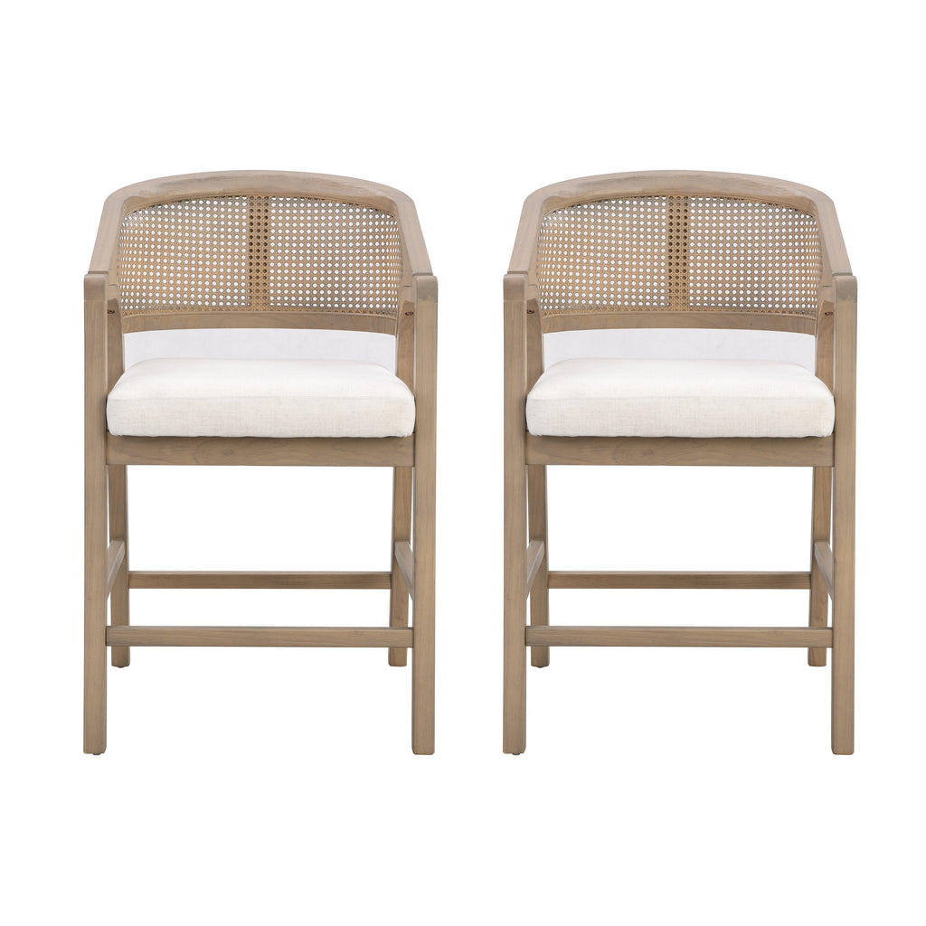Freydis Rattan Counter Stool (Set of 2)