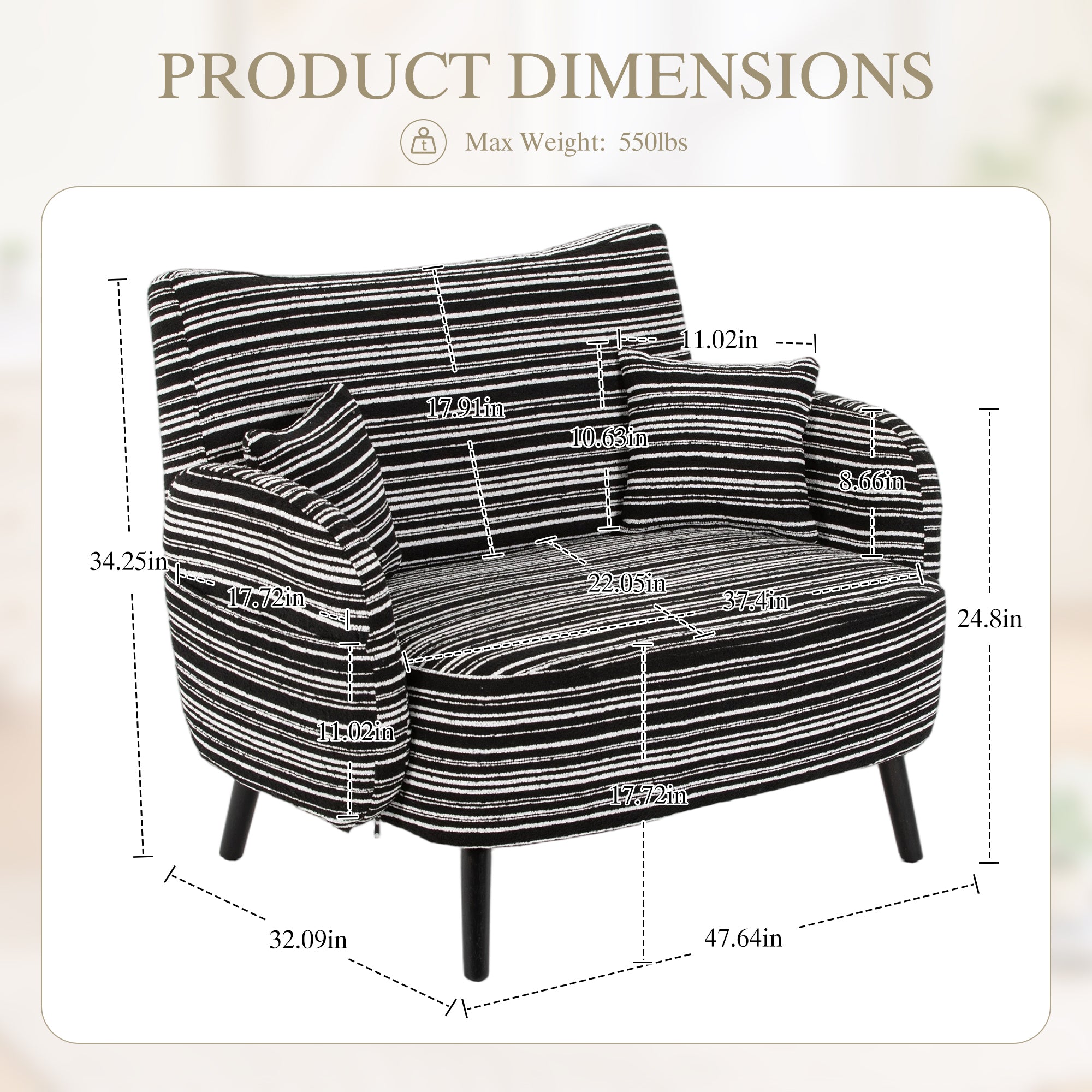 Peder Storage Boucle Loveseat