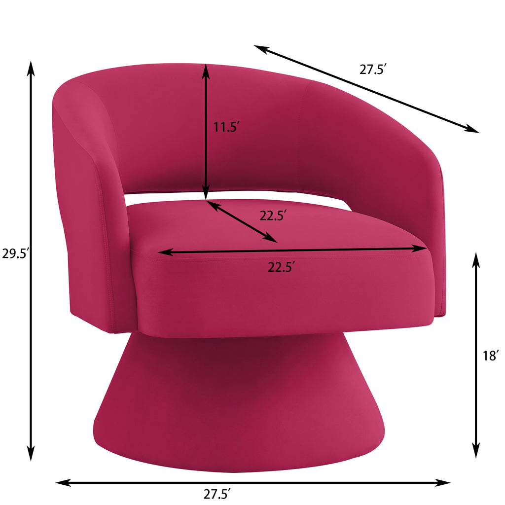Frida Barrel Velvet Accent Chair