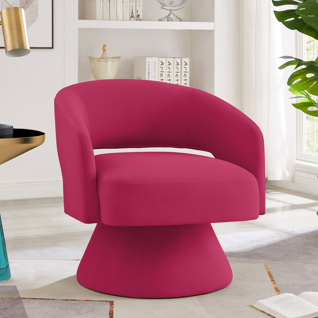 Frida Barrel Velvet Accent Chair