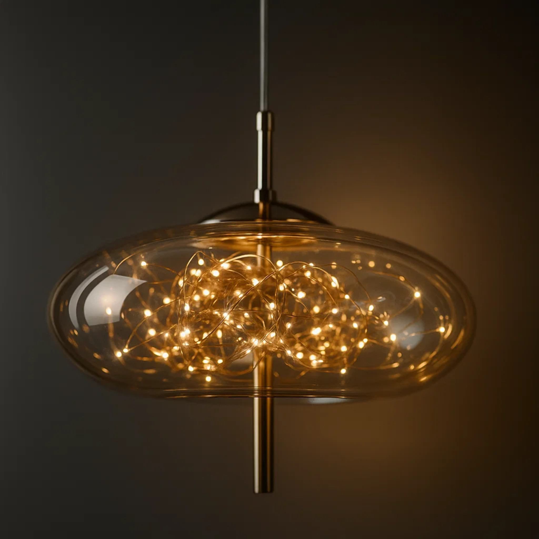 Moderne glazen LED-hanglamp