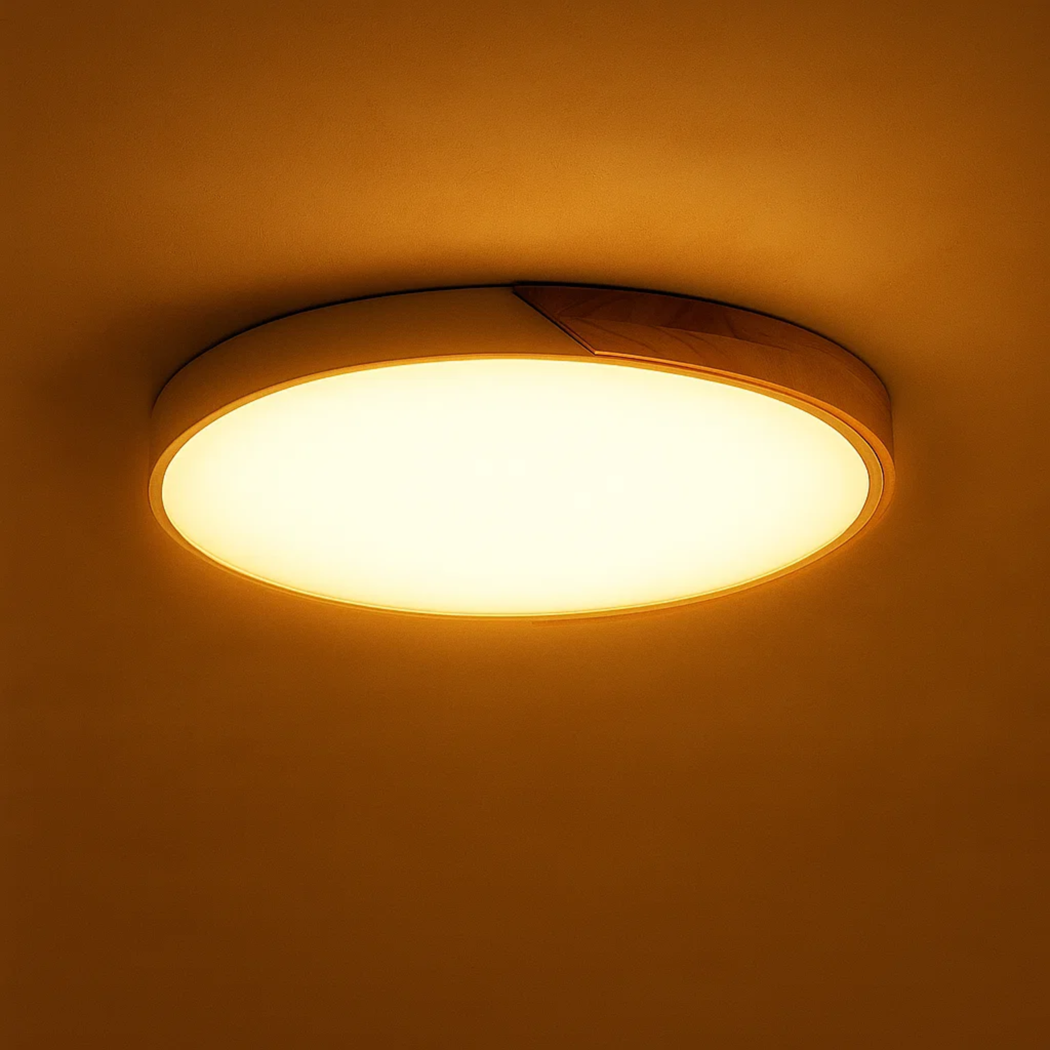 Nordic houten opbouw-plafondlamp