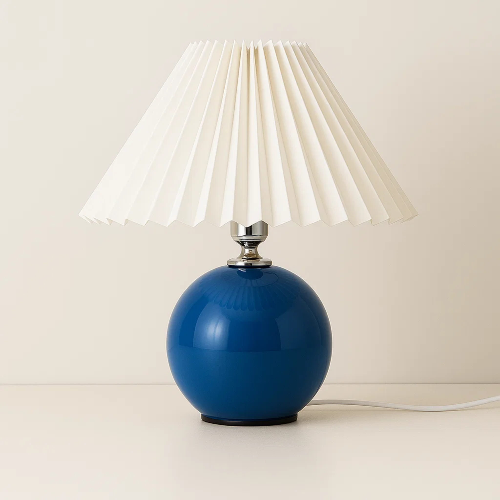 Tafellamp met geplooide kap