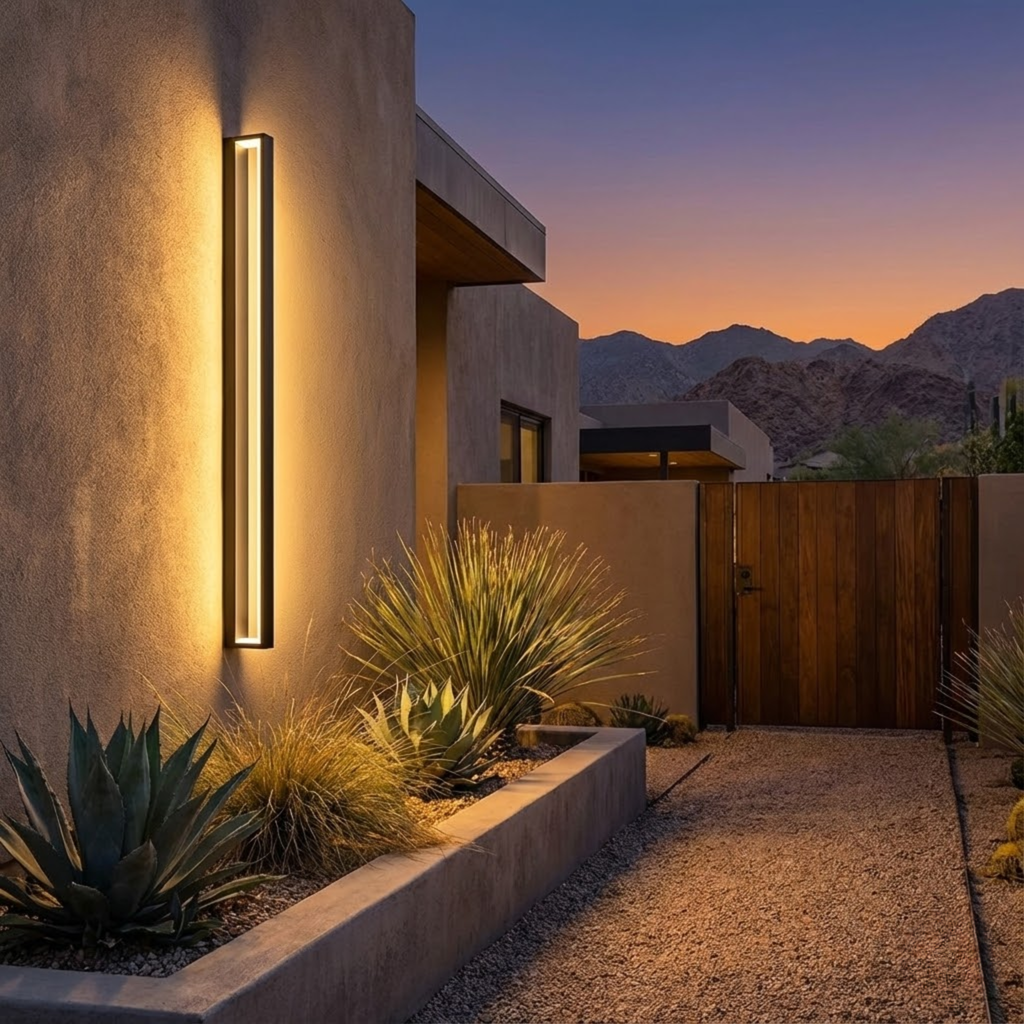 Moderne slanke LED wandlamp