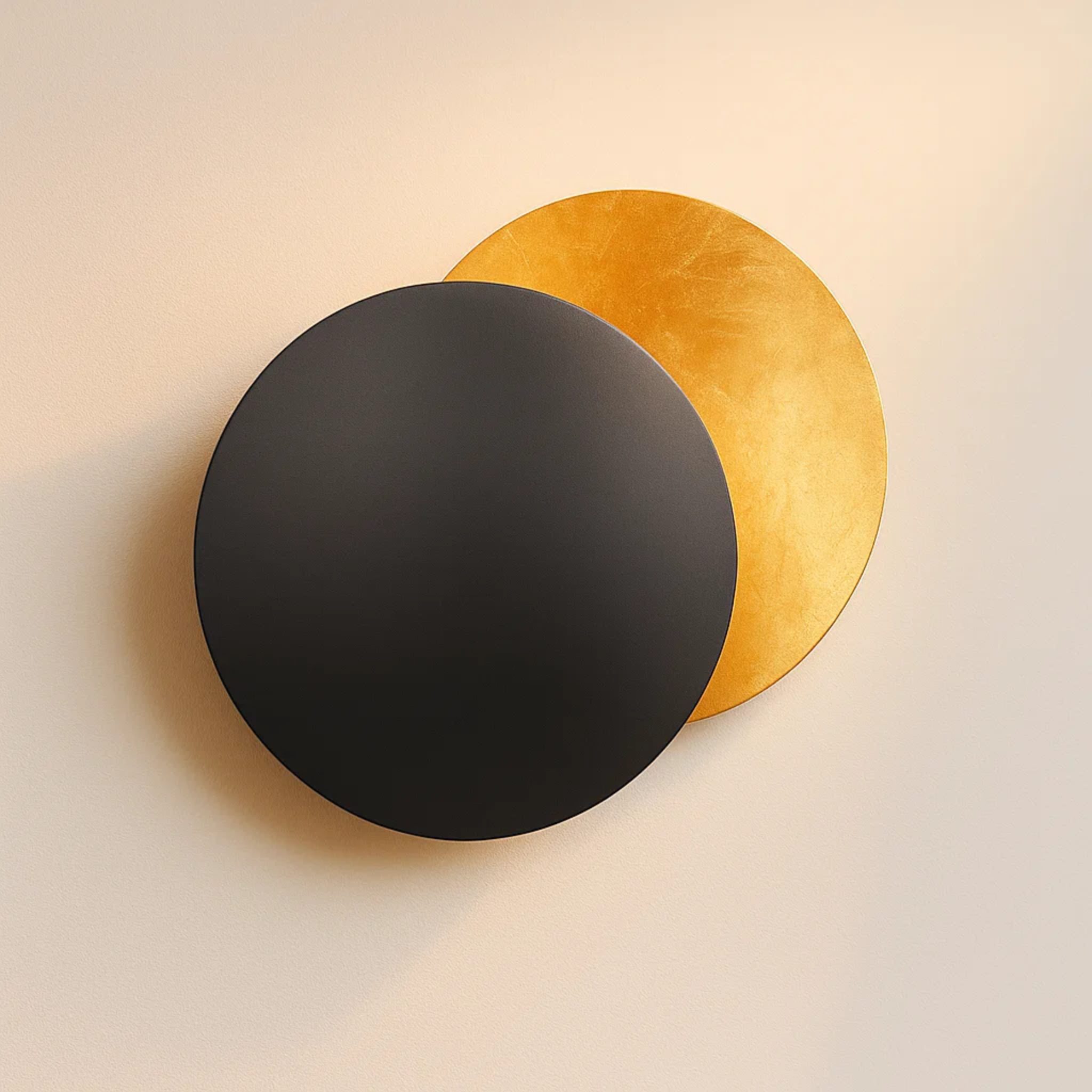 LED-wandlamp in overlappende ronde schijfvorm