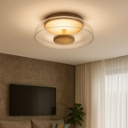Modern LED Surface-Mounted Ceiling Lamp with Glass Shade