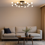 Postmoderne stervormige plafondlamp met matglas