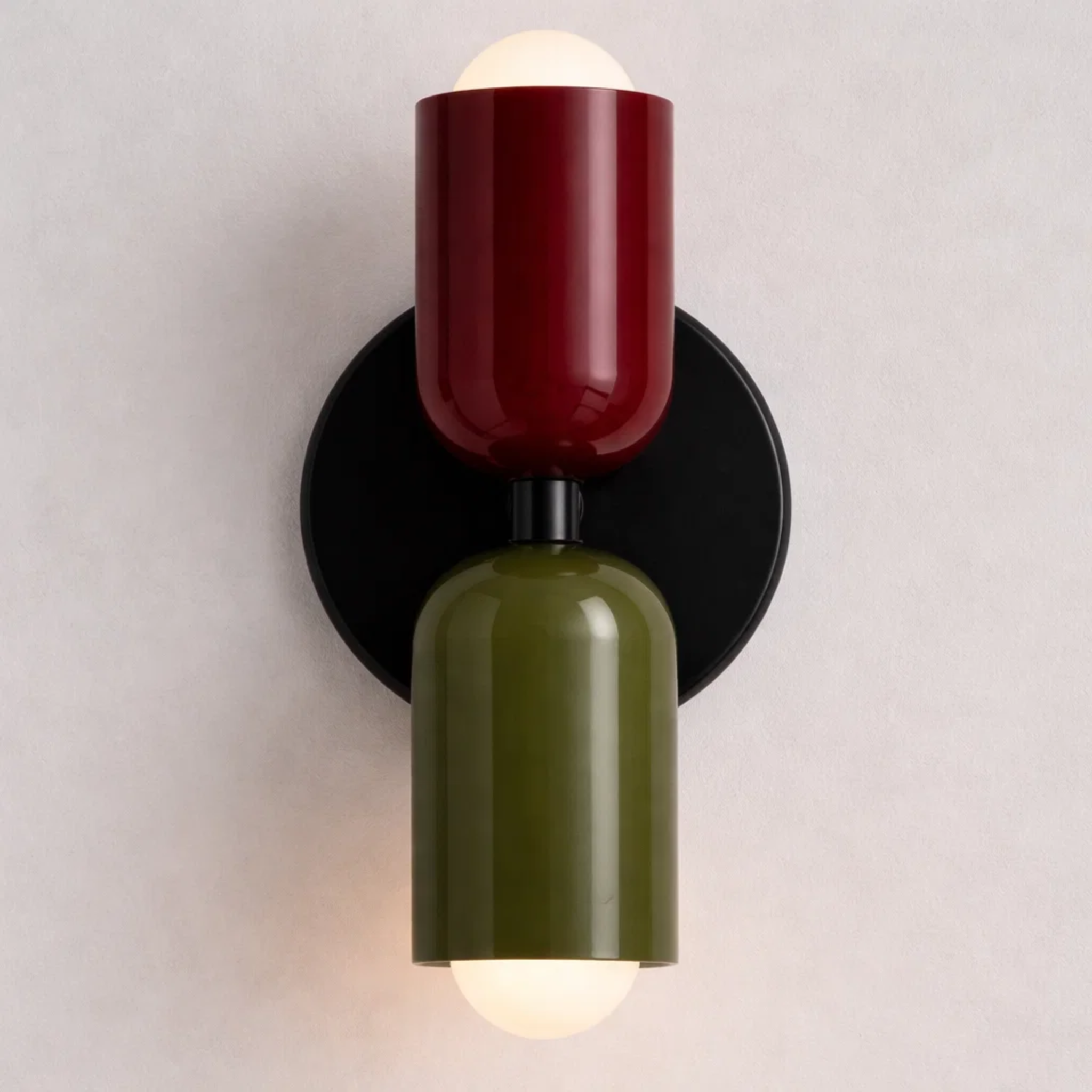 Dubbele wandlamp met warm licht