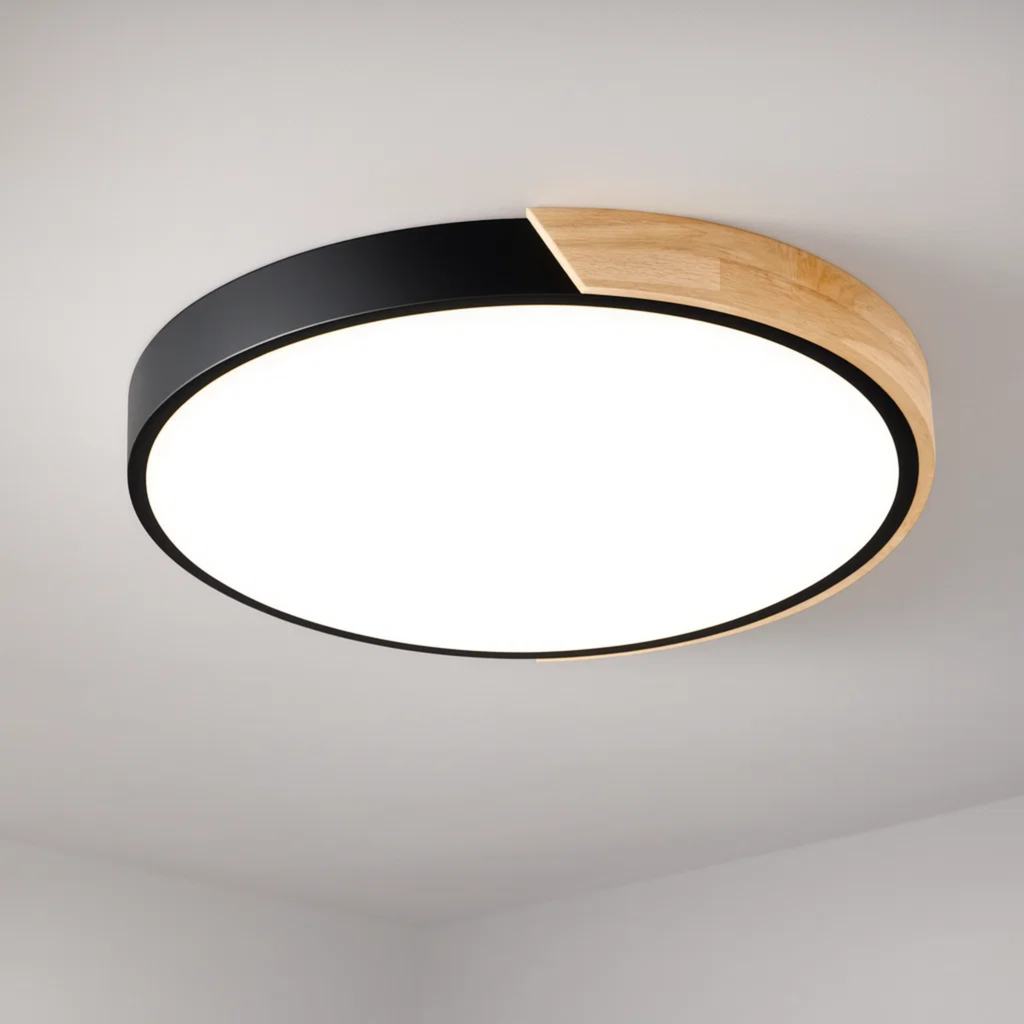 Ronde LED plafondlamp met kleuraccent