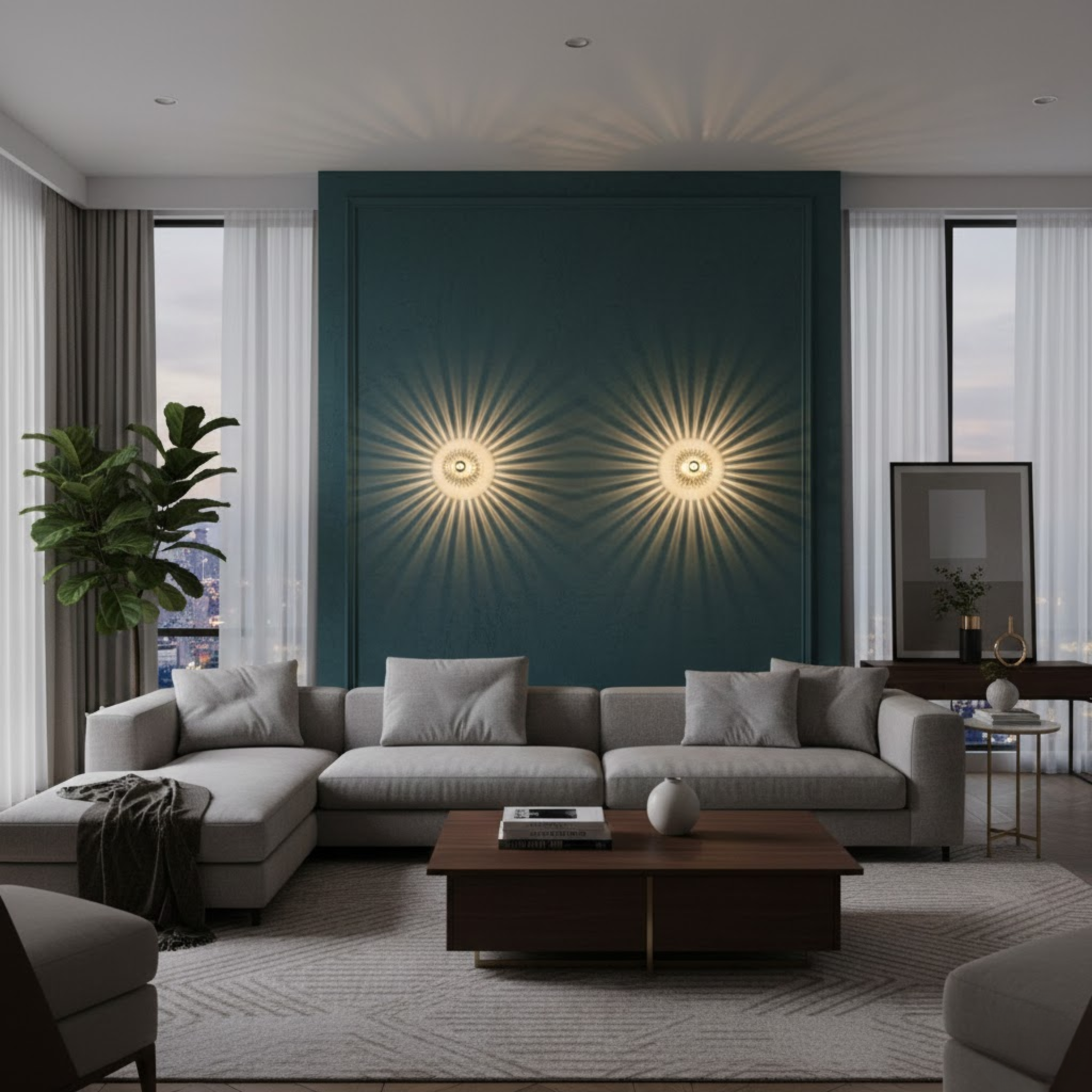 Klassieke wandlamp met geribbeld patroon