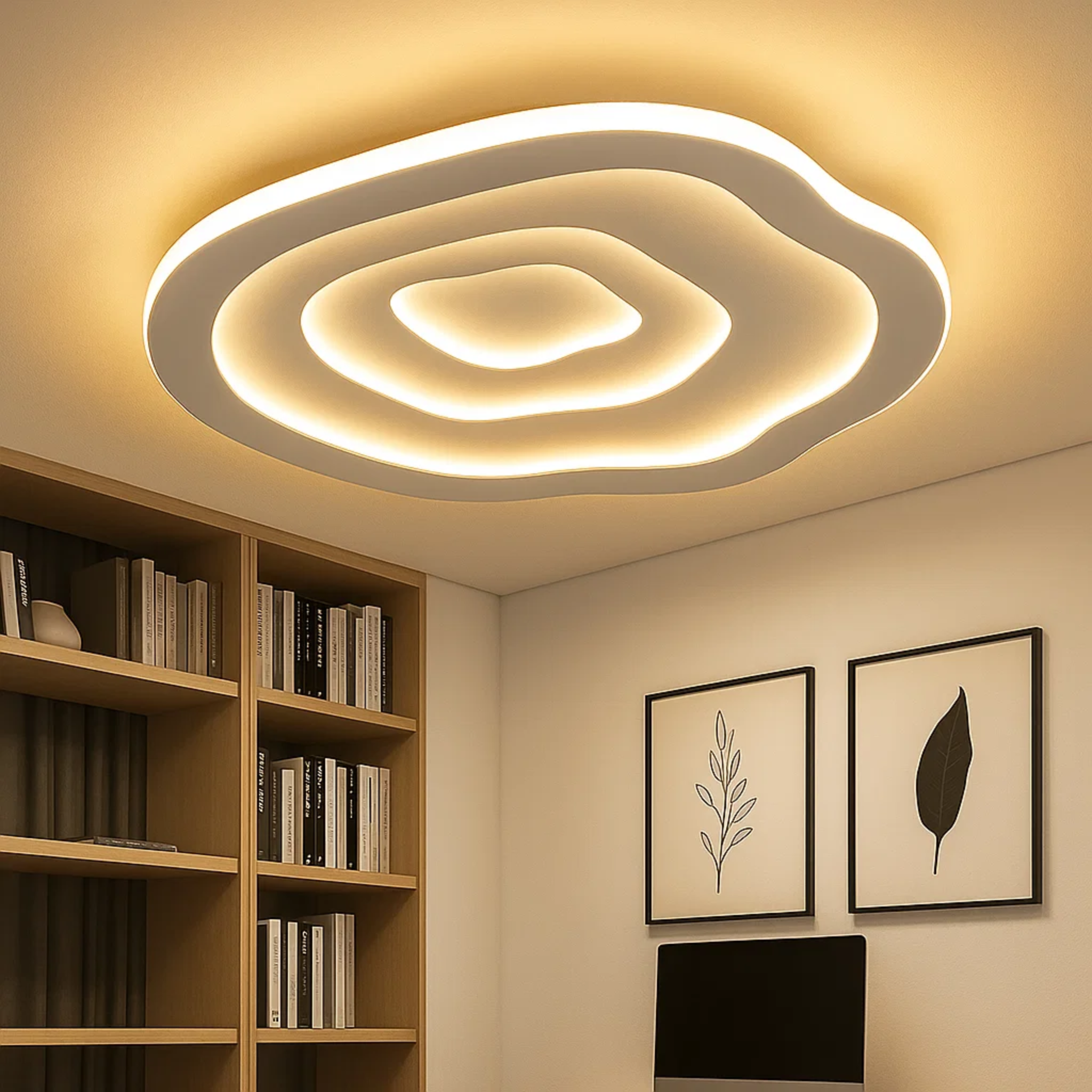 Acryl LED-opbouw plafondlamp met golfpatroon