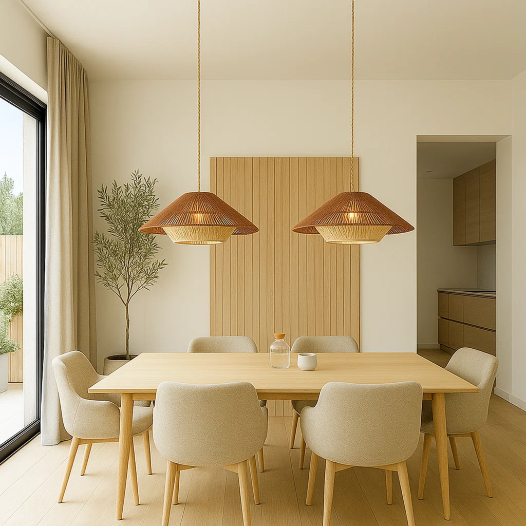 Japandi bamboe hanglamp