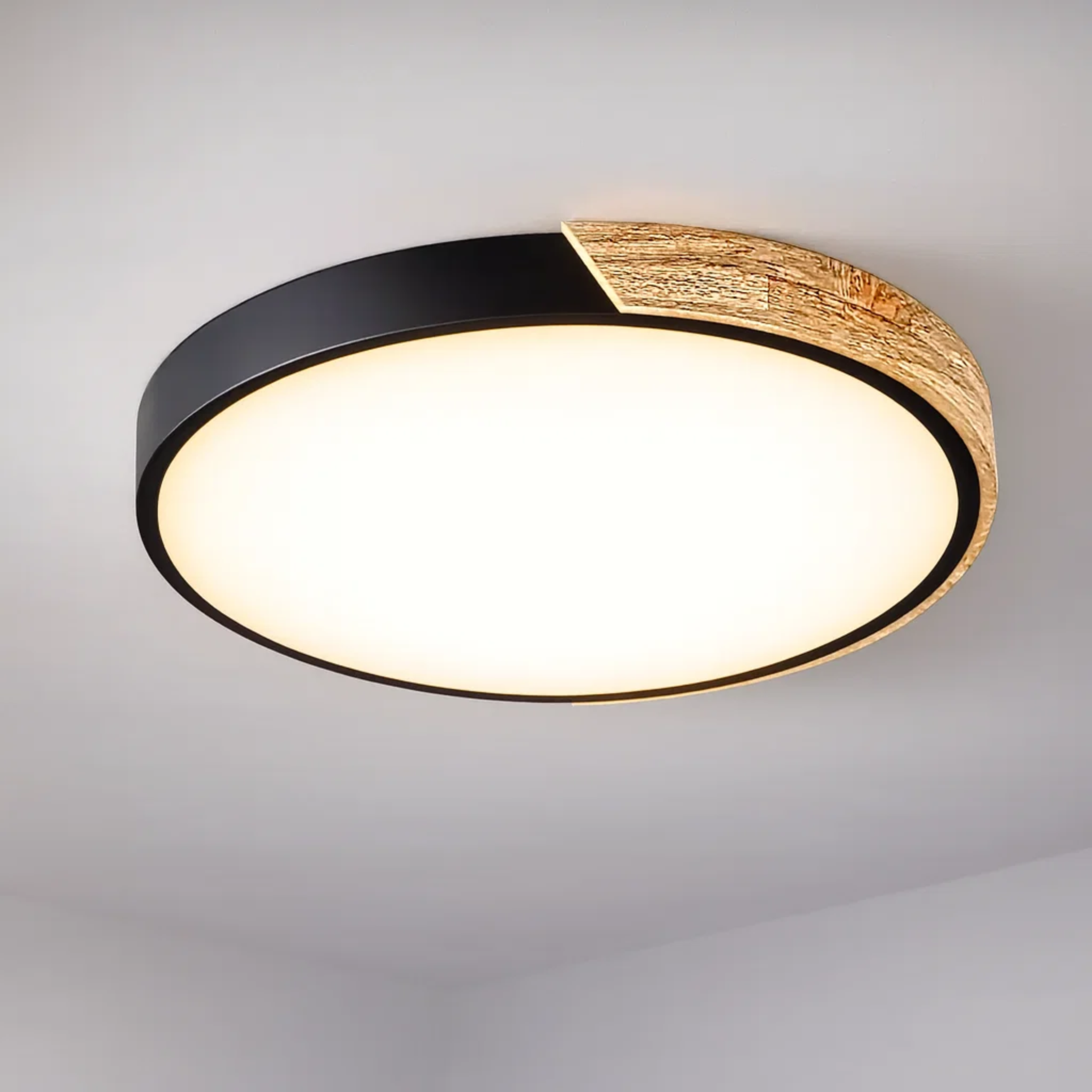 Ronde LED plafondlamp met kleuraccent