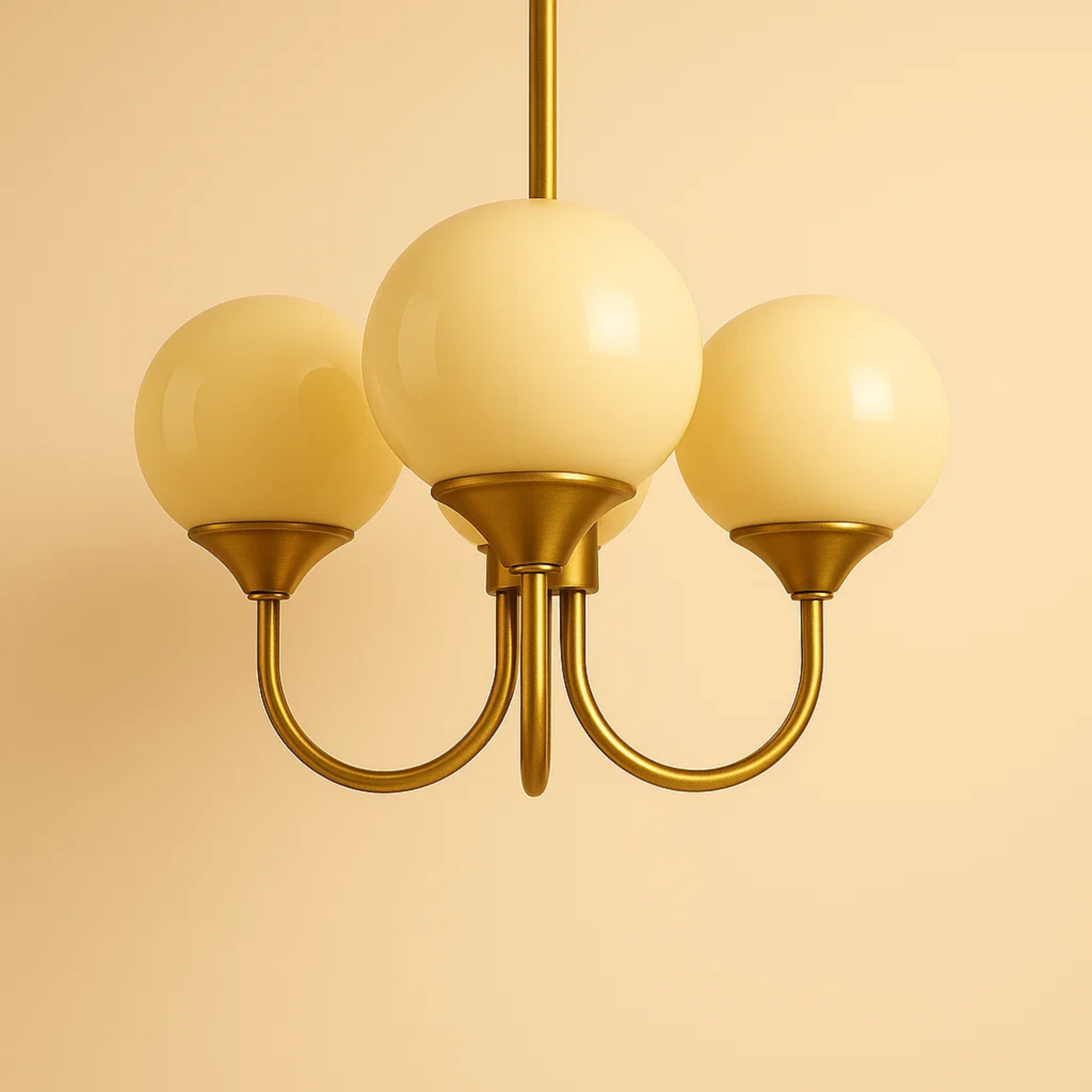 Hanglamp met gekleurde ronde glazen bollen – keuze uit 3 of 5 lichtpunten