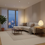 Japandi witte tafellamp met rijstpapieren kap