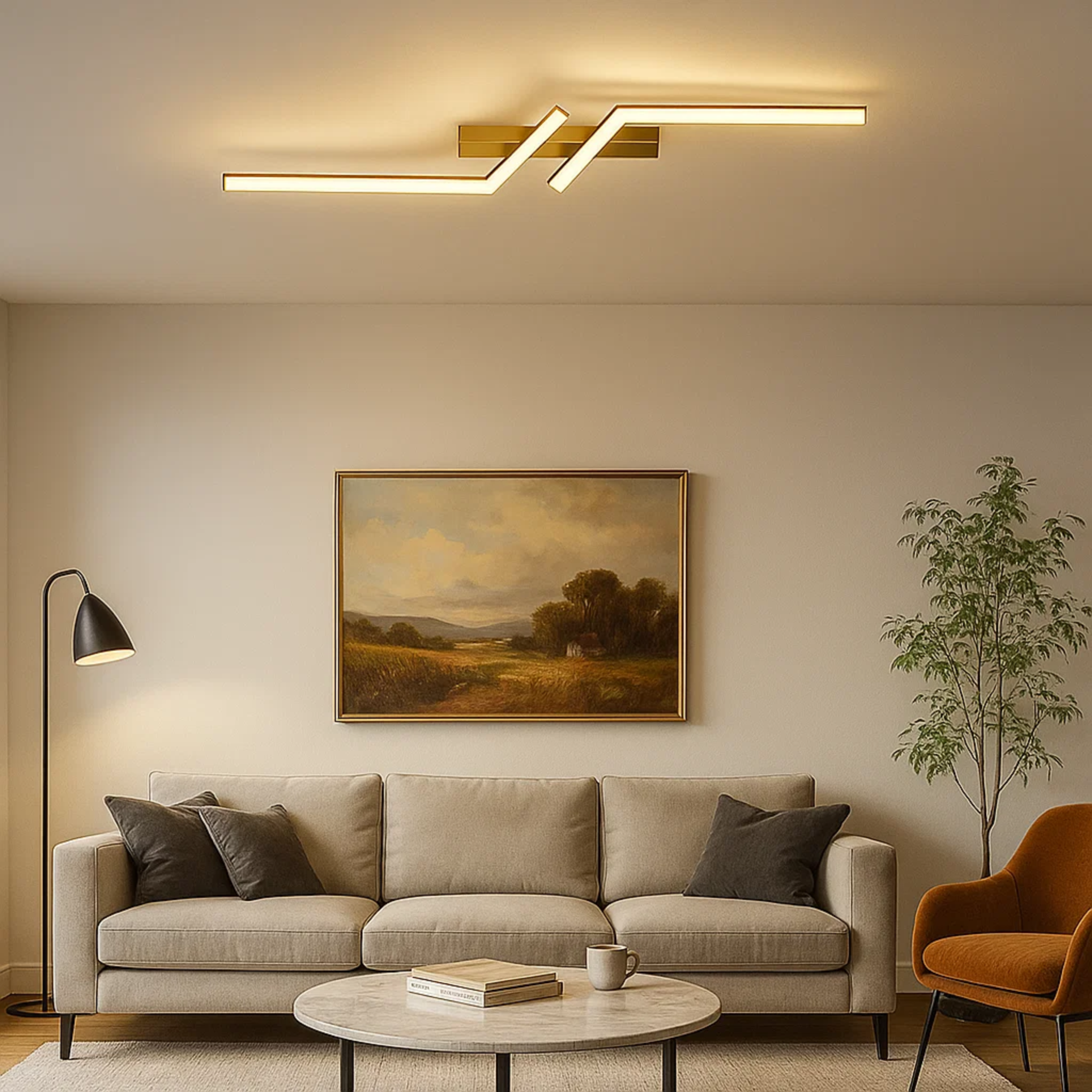 Lineaire LED-plafondlamp