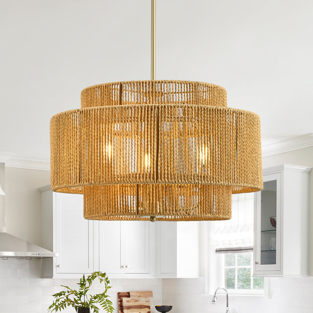 Hulda Rattan Chandelier