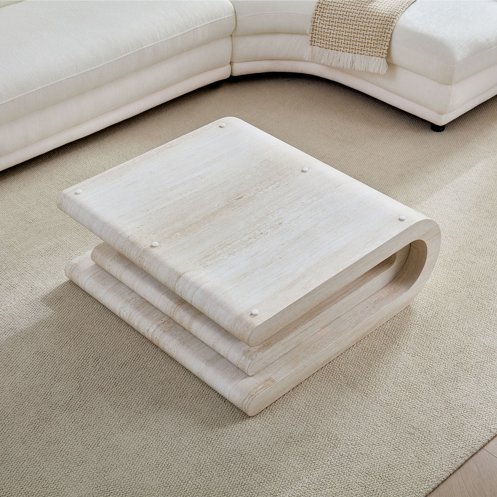 Vera Travertine Coffee Table