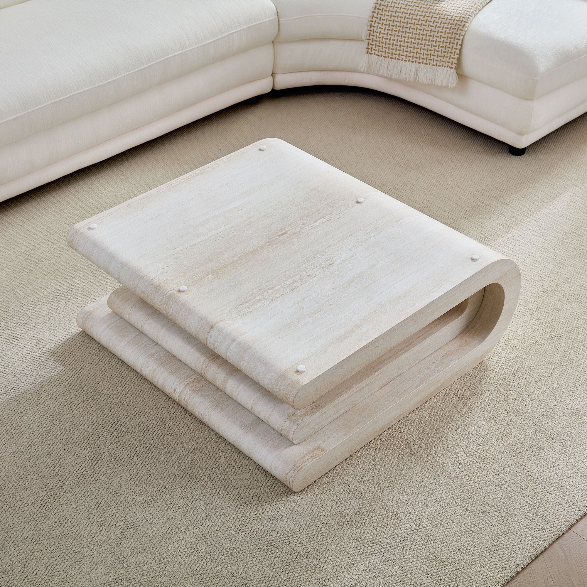 Vera Travertine Coffee Table